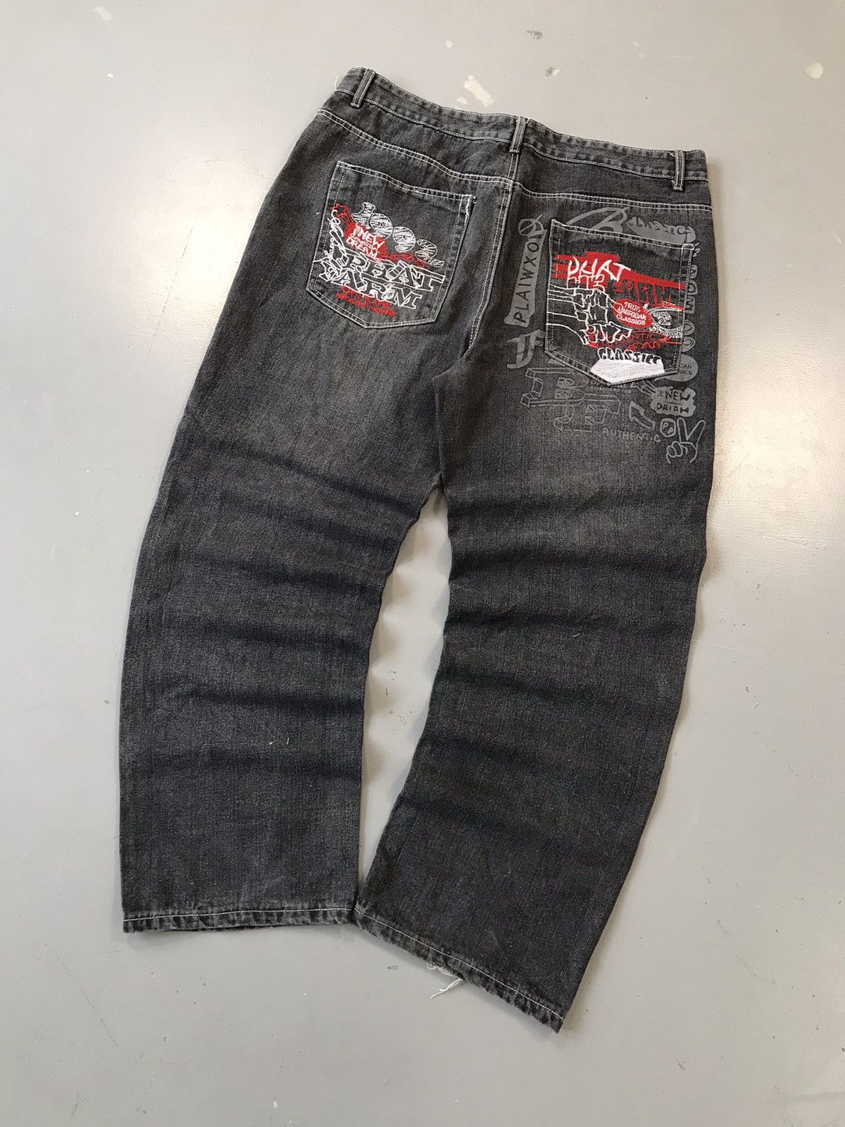 JNCO × Southpole × Vintage Rare vintage Y2K spell out embroidered denim Size US 40 / EU 56 - 3 Thumbnail
