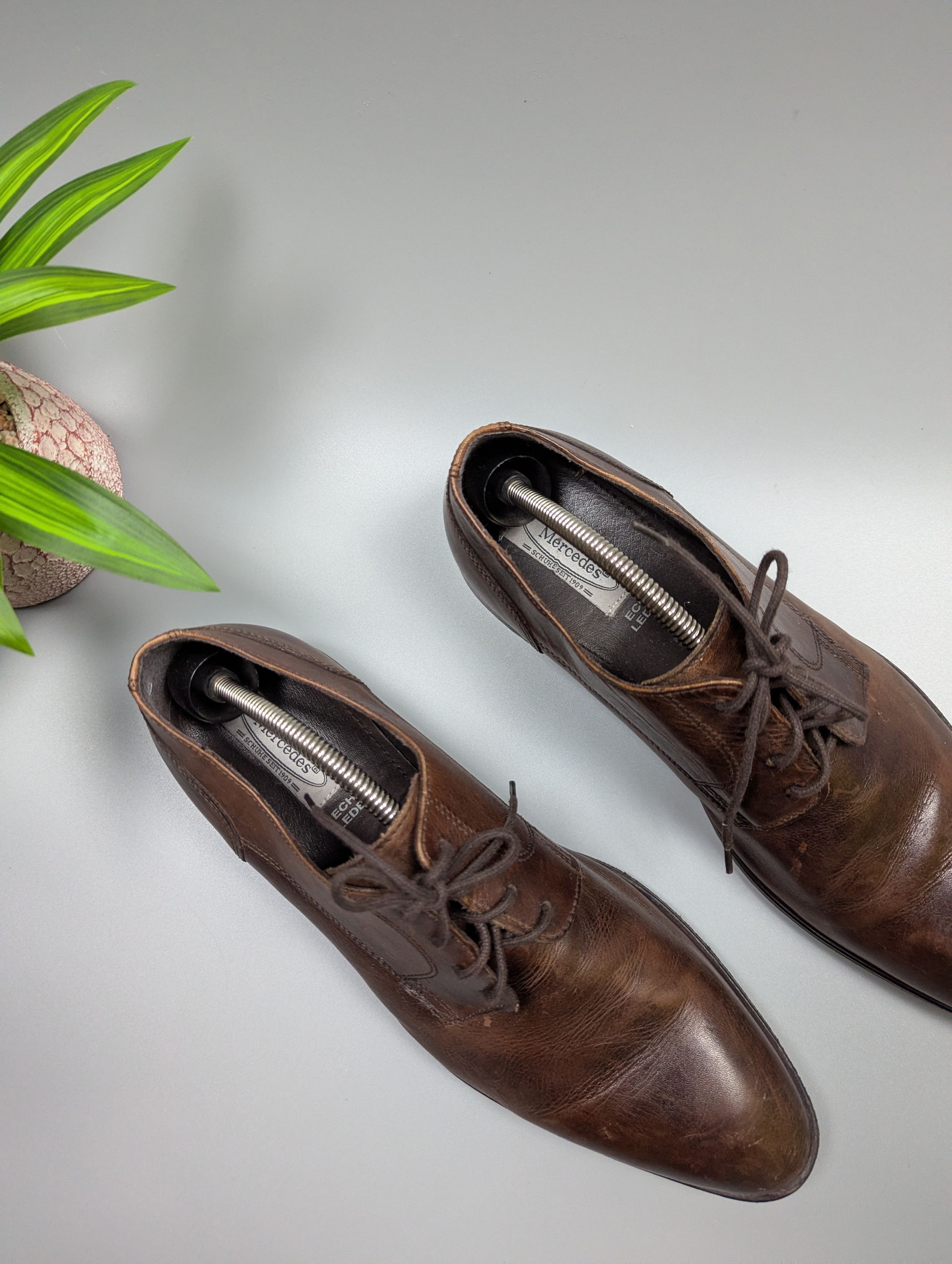 Mercedes-Benz Rare Vintage Mercedes-Benz Oxford Dress Shoes EU 43 Size US 9.5 / EU 42-43 - 3 Thumbnail