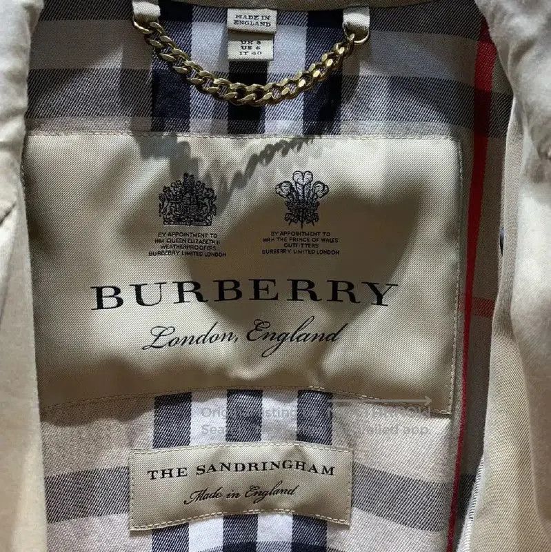 Burberry Burberry Khaki Cotton Women's Trench Coat. Size XL / US 12-14 / IT 48-50 - 3 Thumbnail