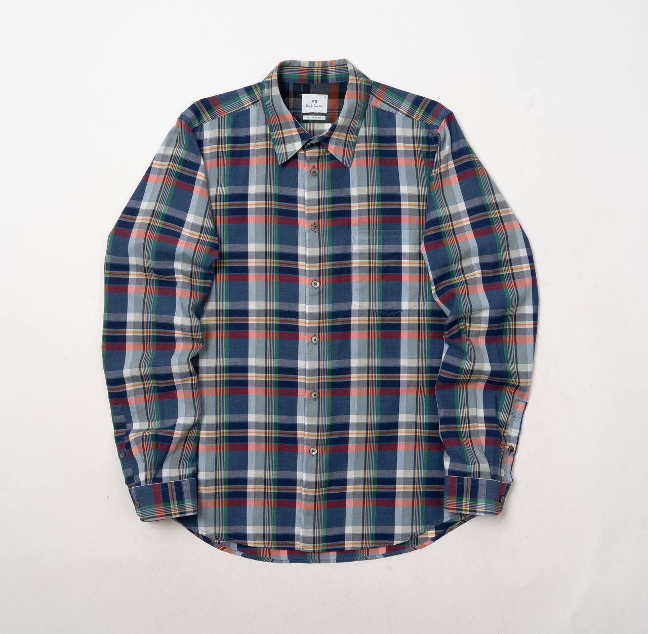 Paul Smith 🔵PS PAUL SMITH Tailored Fit Checked Plaid Shirt Size US M / EU 48-50 / 2 - 9 Thumbnail