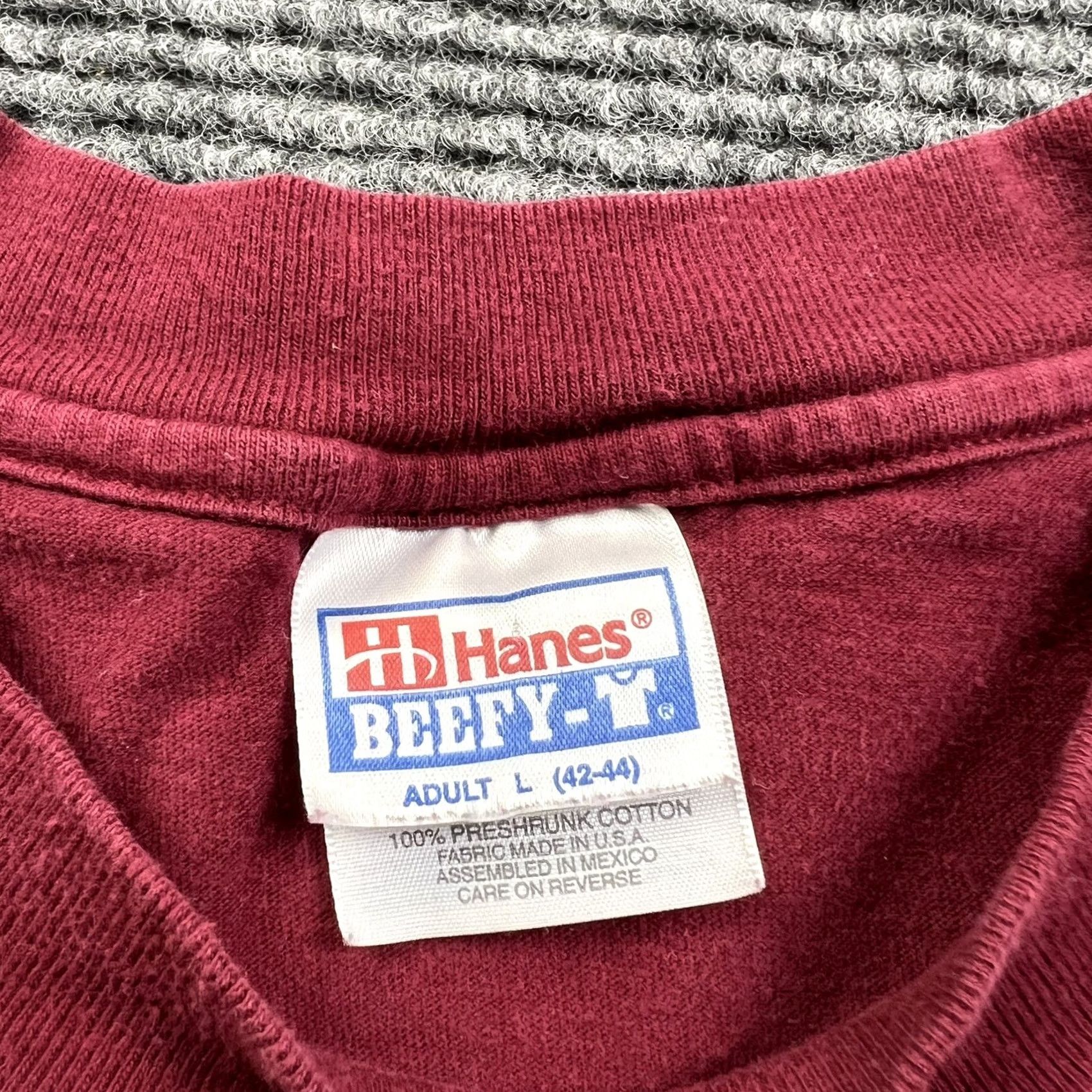 Hanes VINTAGE? No. (Skip) Adult Large Short Sleeve Graphic T Shirt Country Western Line Dancing JG2 Hanes Men's Cotton Red US-Size L Crew Neck Size US L / EU 52-54 / 3 - 2 Thumbnail