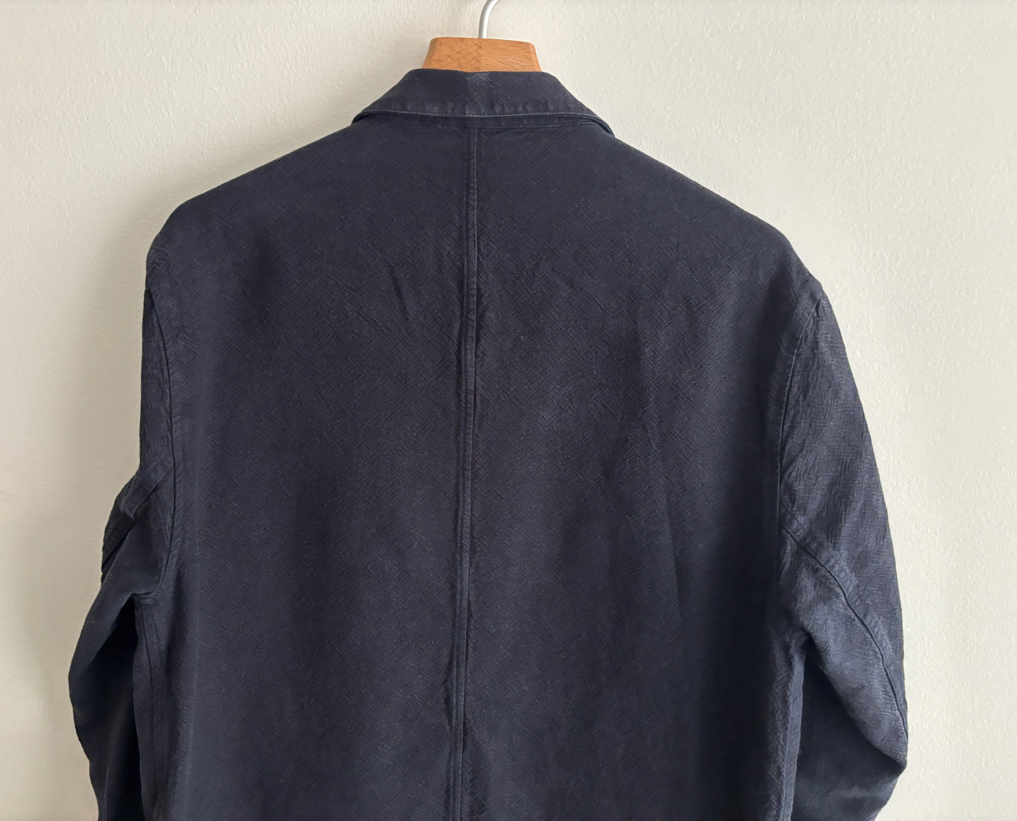 Our Legacy Navy Pigment Linen- Cotton Unstructured Sport Coat/ Blazer Size 38R - 8 Thumbnail