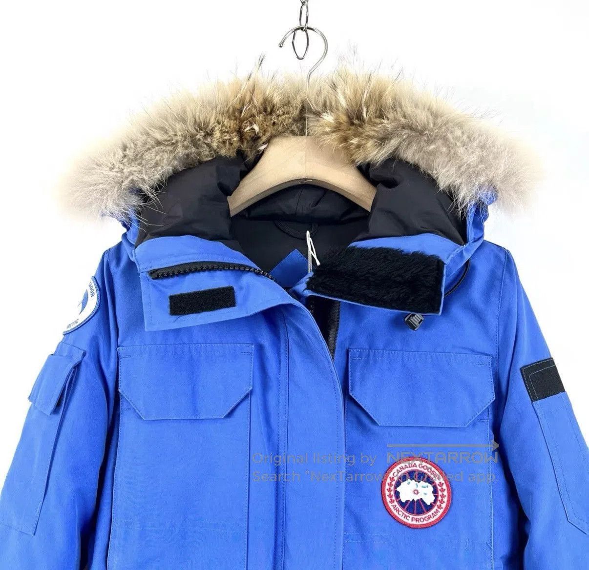 Canada Goose Blue Heavy Winter Coat with Fur Hood. Size US XS / EU 42 / 0 - 3 Thumbnail