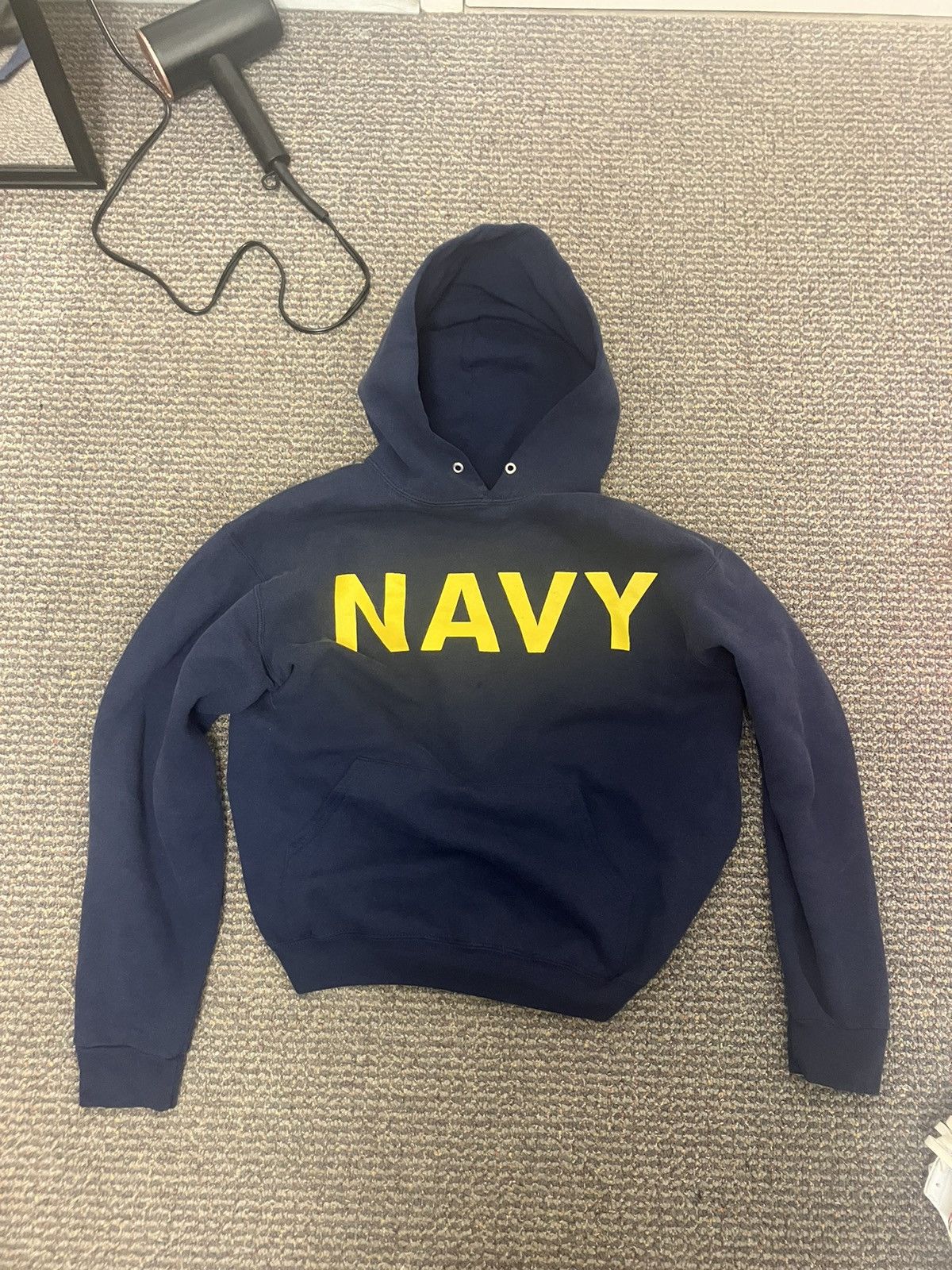 Jerzees Boxy Vtg “Navy” Hoodie Size US L / EU 52-54 / 3 - 1 Preview