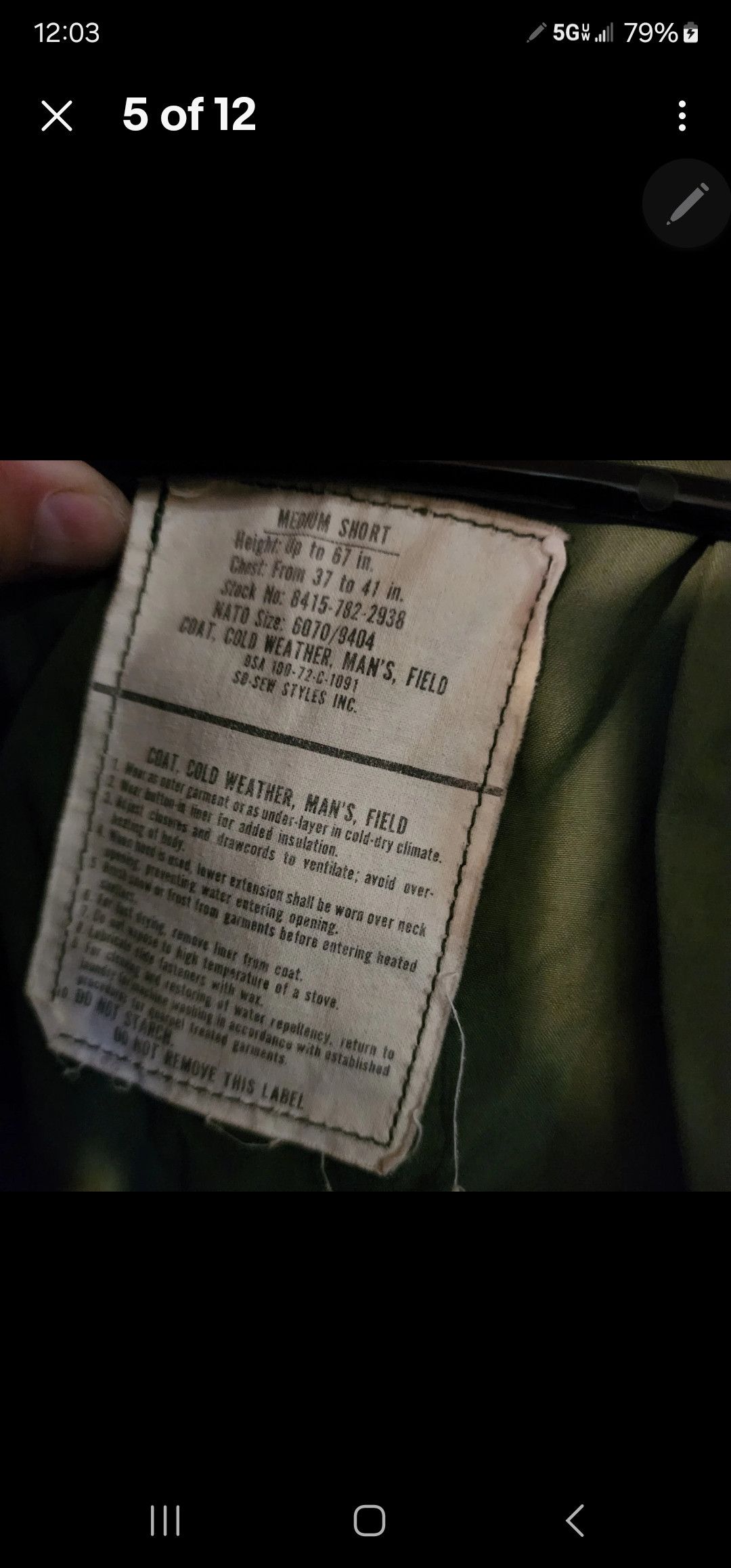 Other Vintage 1960s U.S. Army M65 Cold Weather Field Jacket Size US M / EU 48-50 / 2 - 5 Thumbnail