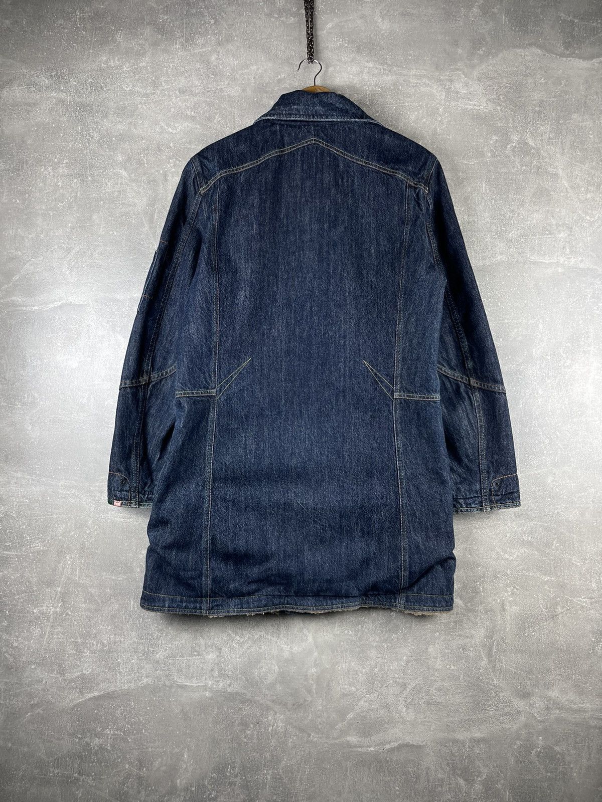 Diesel DIESEL Vintage 00s Avant Grade Sherpa Lined Heavy Denim Coat Size US S / EU 44-46 / 1 - 7 Thumbnail