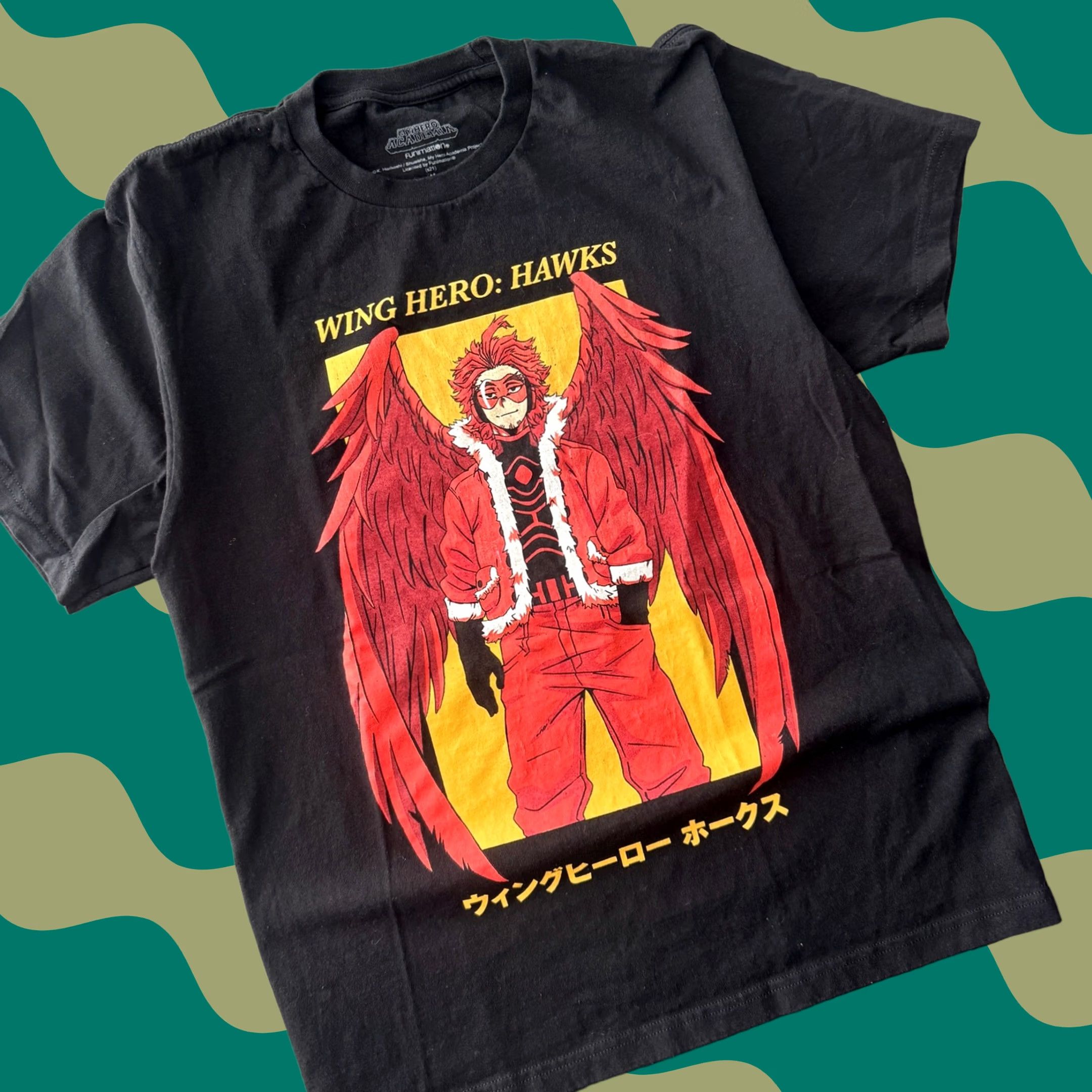 Vintage VINTAGE My Hero Academia Wing Hero Hawk Black Graphic Tee MMens Medium Black M Nike Size US M / EU 48-50 / 2 - 1 Thumbnail