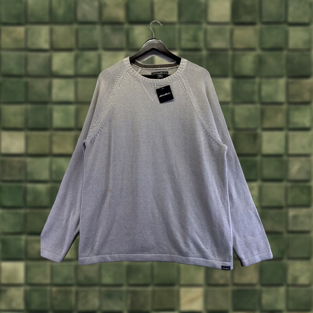 Eddie Bauer Eddie Bauer Mens Crew Neck Knit Sweater XL NWT Beige Cotton Pullover Sweater Size US XL / EU 56 / 4 - 1 Thumbnail