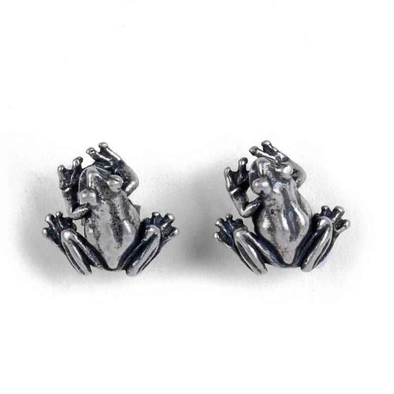 Jewelry Cute Froggies Stud Earrings 925 Sterling Charm Earring Gift Size ONE SIZE - 8 Thumbnail