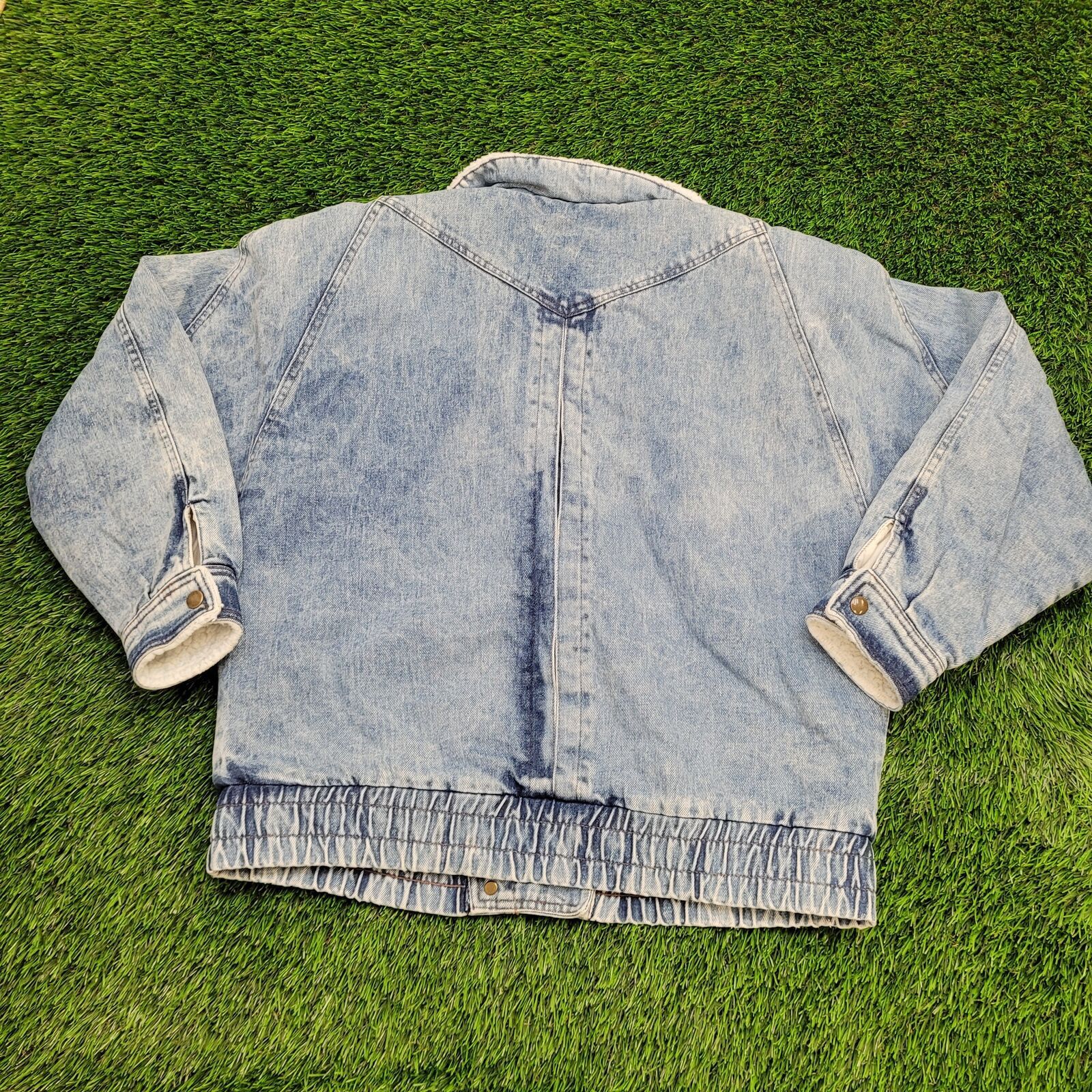 Vintage VTG 80s Andy Johns Denim Moto Jacket M Sherpa Lined Acidwash Size US M / EU 48-50 / 2 - 4 Thumbnail