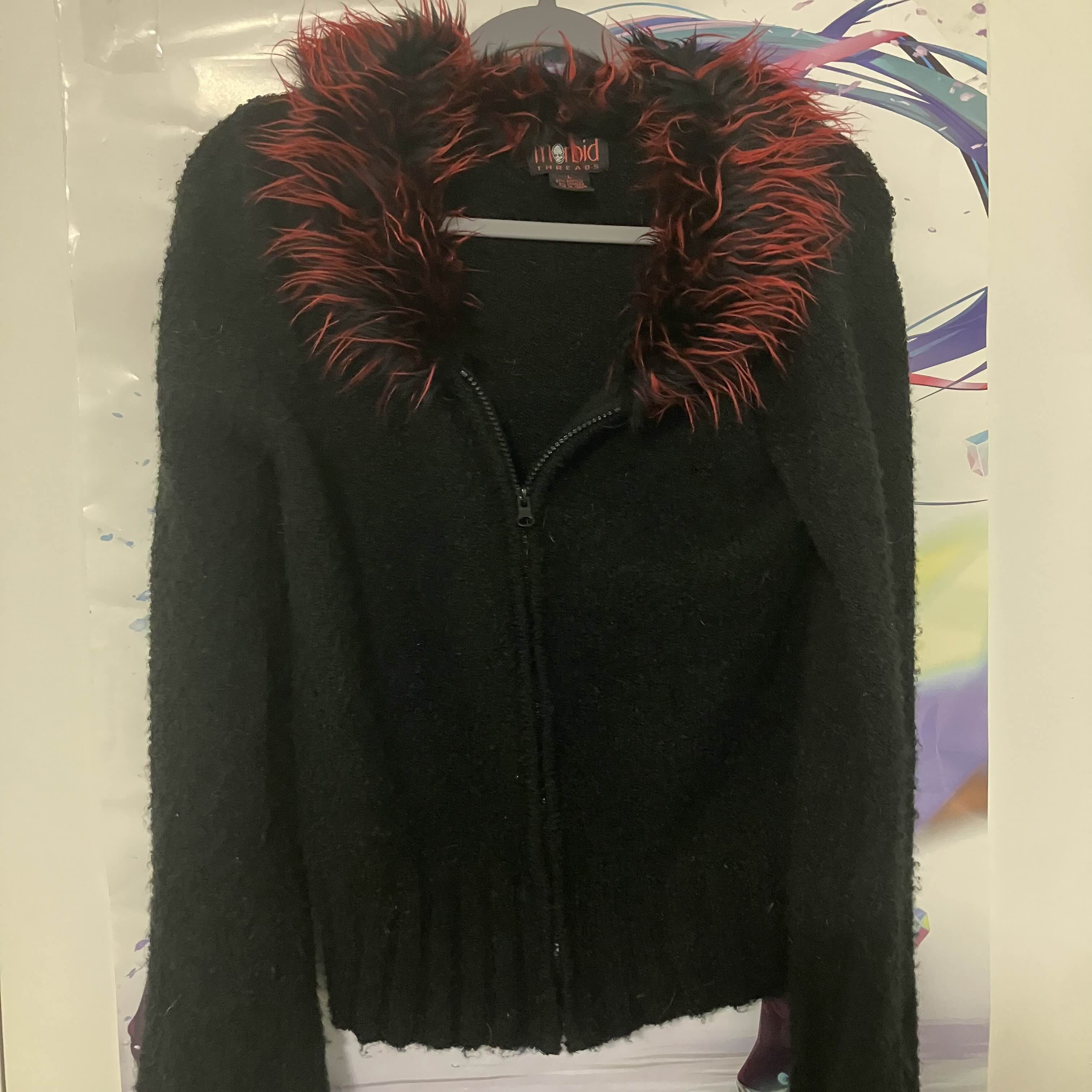 Tripp NYC EXTREMELY RARE Morbid Thread Red & Black fur zip Size US L / EU 52-54 / 3 - 3 Thumbnail