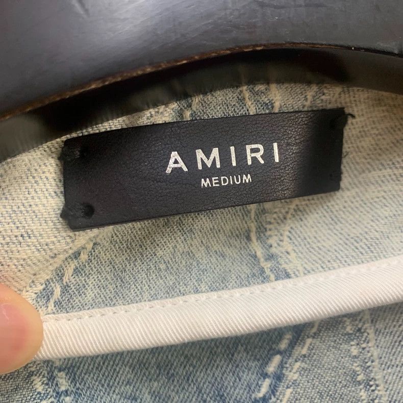 Amiri Amiri denim patchwork shirt Size US M / EU 48-50 / 2 - 3 Thumbnail