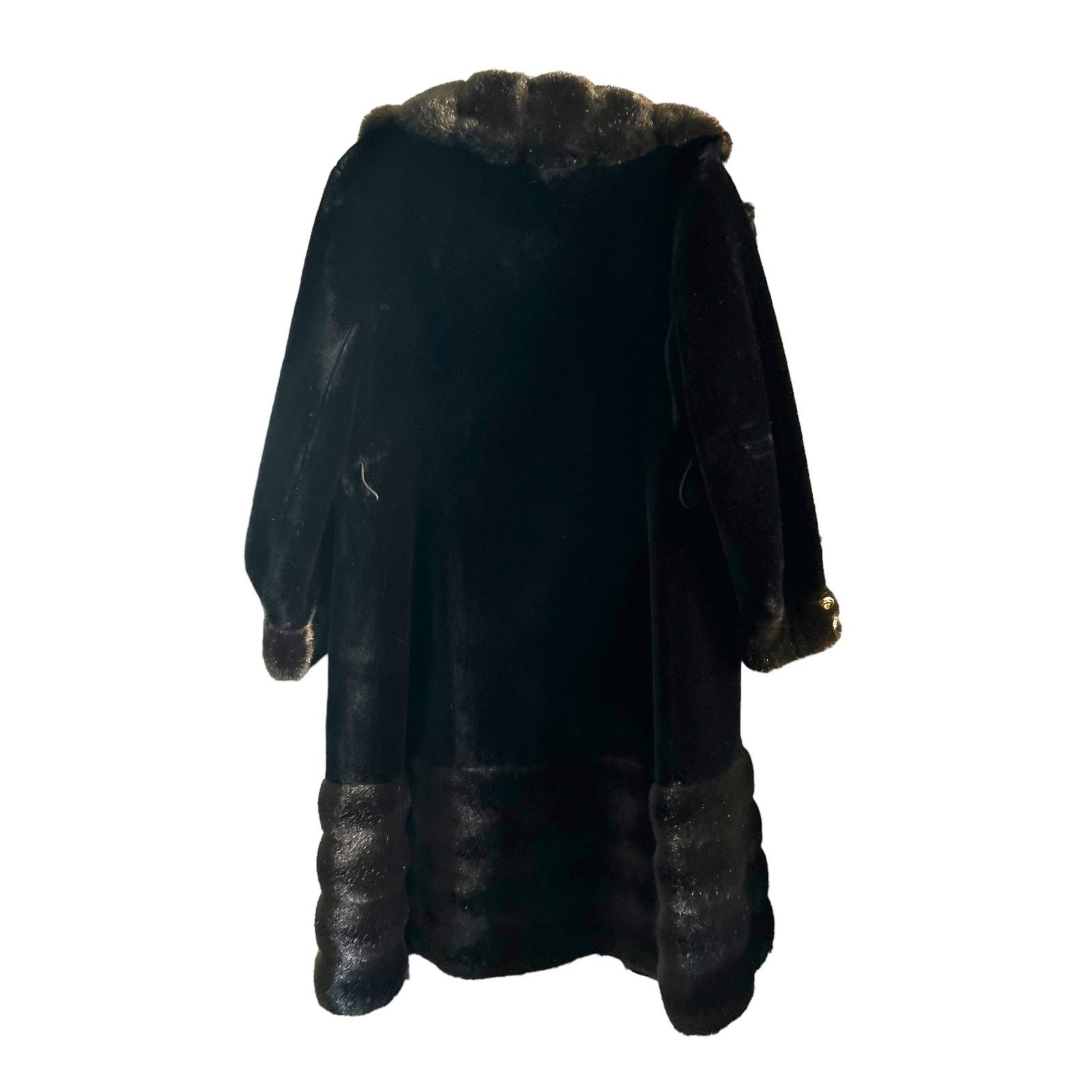 Other Vintage Brown Borgazia by Sportowne Long Fur Coat | Size 16 Size US XL / EU 56 / 4 - 2 Thumbnail