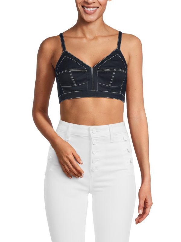 Alexander McQueen o1y0325 Bustier Top in Black Size M / US 6-8 / IT 42-44 - 2 Thumbnail