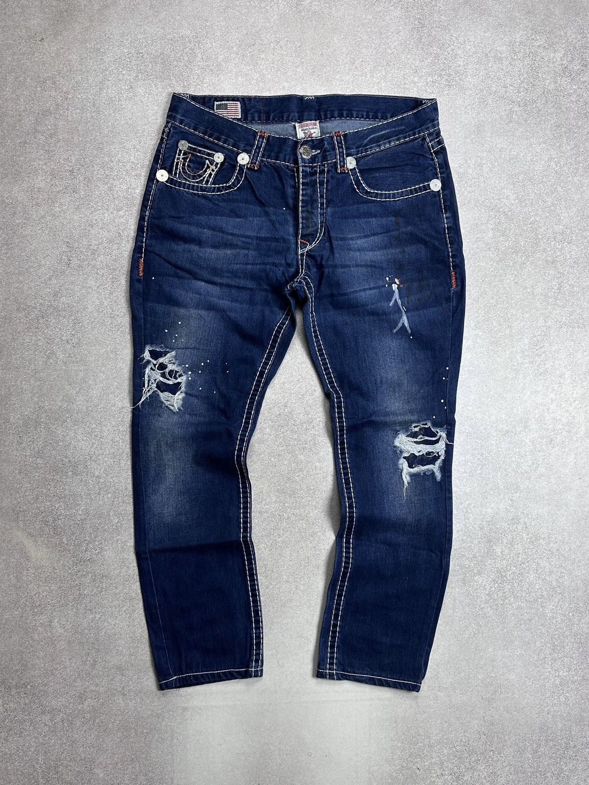 True Religion Vintage True Religion Baggy Ricky Super T Baggy Jeans 34 Size US 34 / EU 50 - 2 Thumbnail