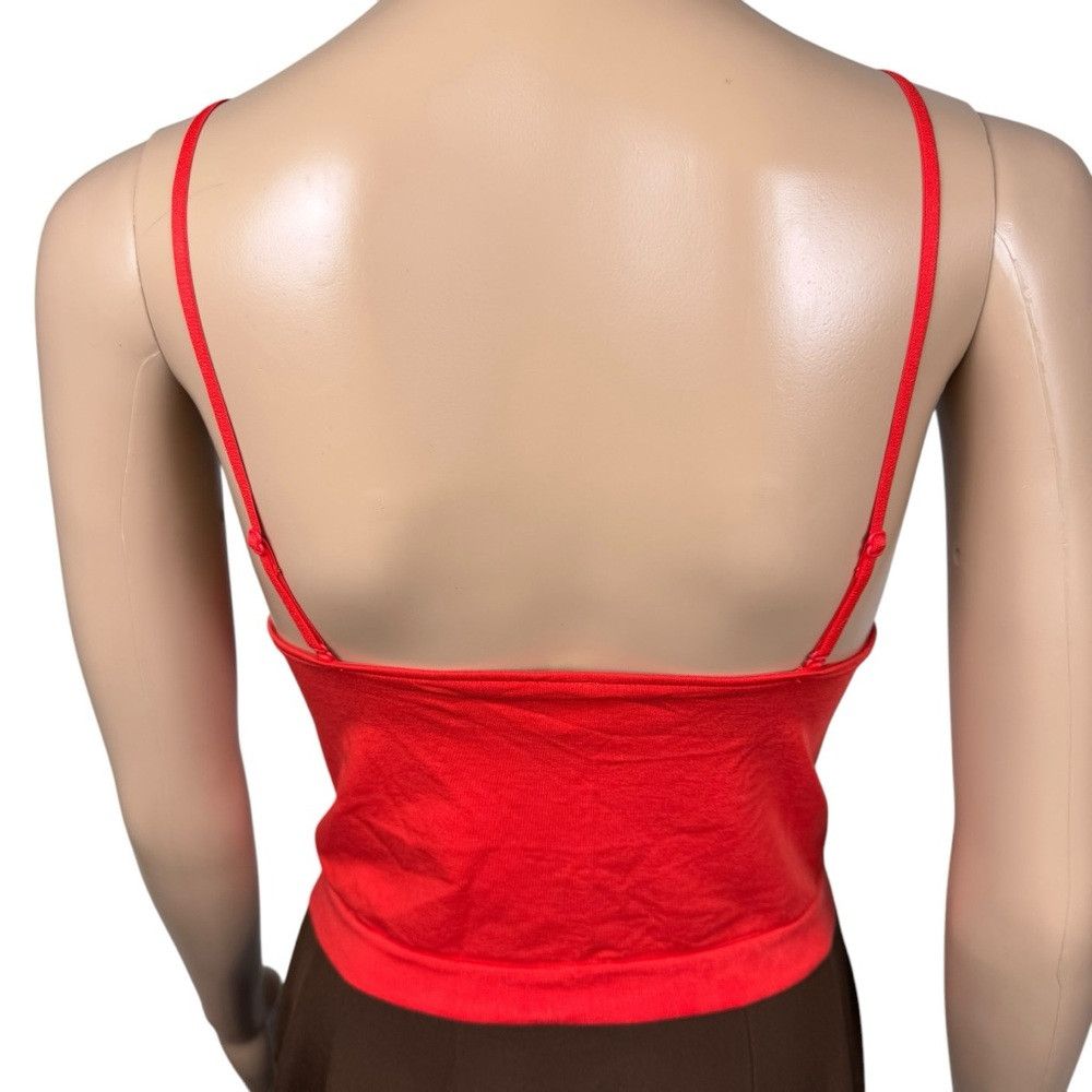 Free People New Free People Luna Tencel Triangle Red Cami Size M/L Size M / US 6-8 / IT 42-44 - 4 Thumbnail