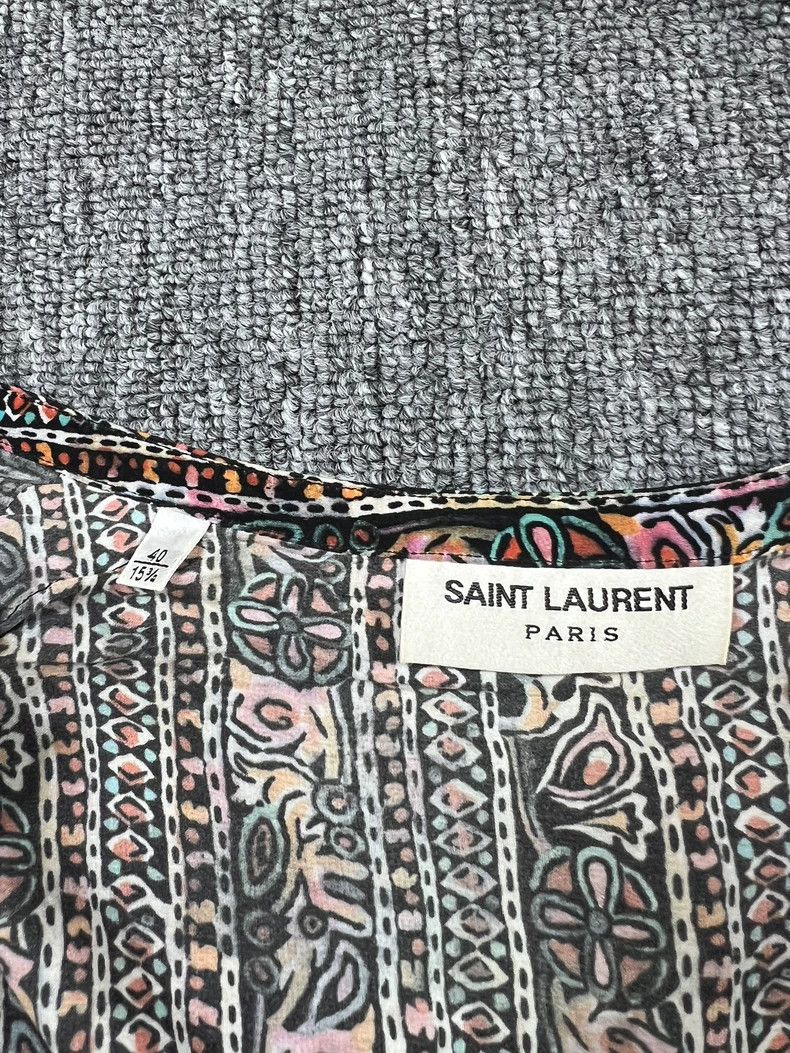 Yves Saint Laurent Saint Laruent 18ss mulberry silk Morocco shirt 2502-Nextarr Size US XXS / EU 40 - 3 Thumbnail