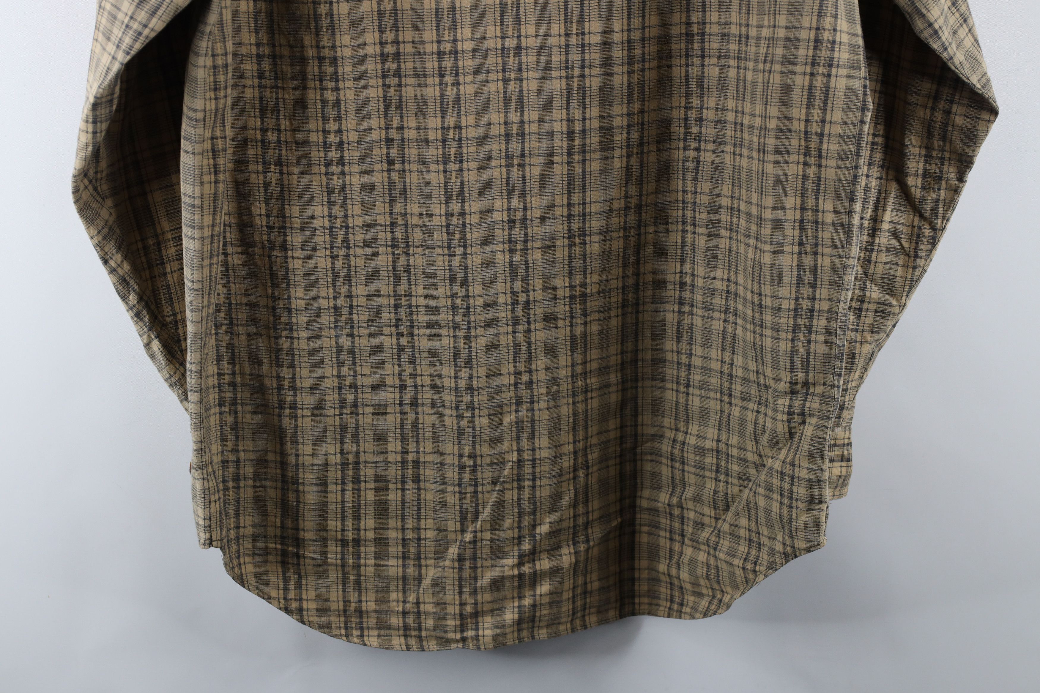 Vintage Vintage 90s Streetwear Button Down Shirt Beige Plaid Size US L / EU 52-54 / 3 - 8 Thumbnail