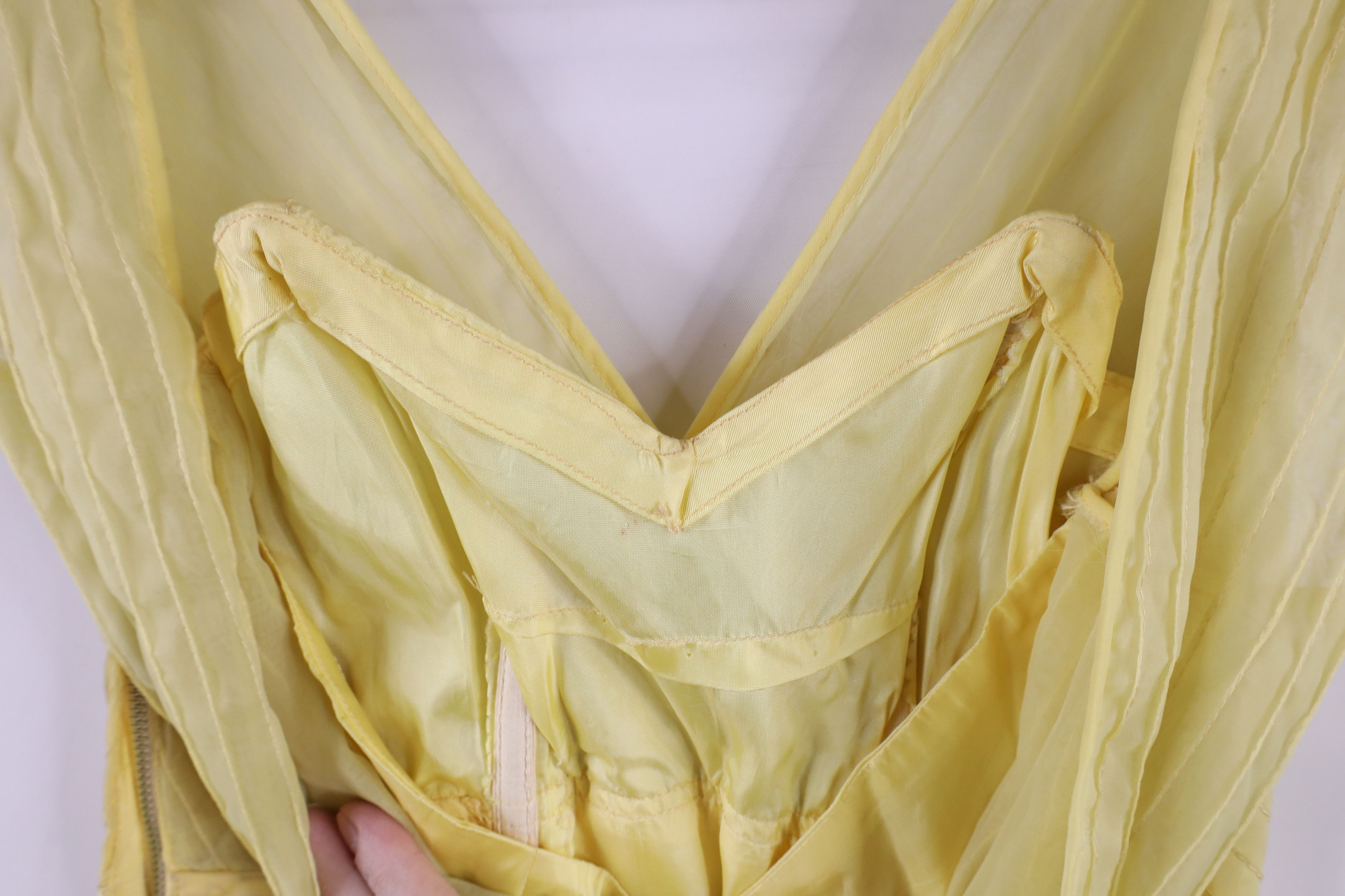 Vintage Vintage 50s Chiffon Cupcake Party Prom Dress Rockabilly Size S / US 4 / IT 40 - 9 Thumbnail