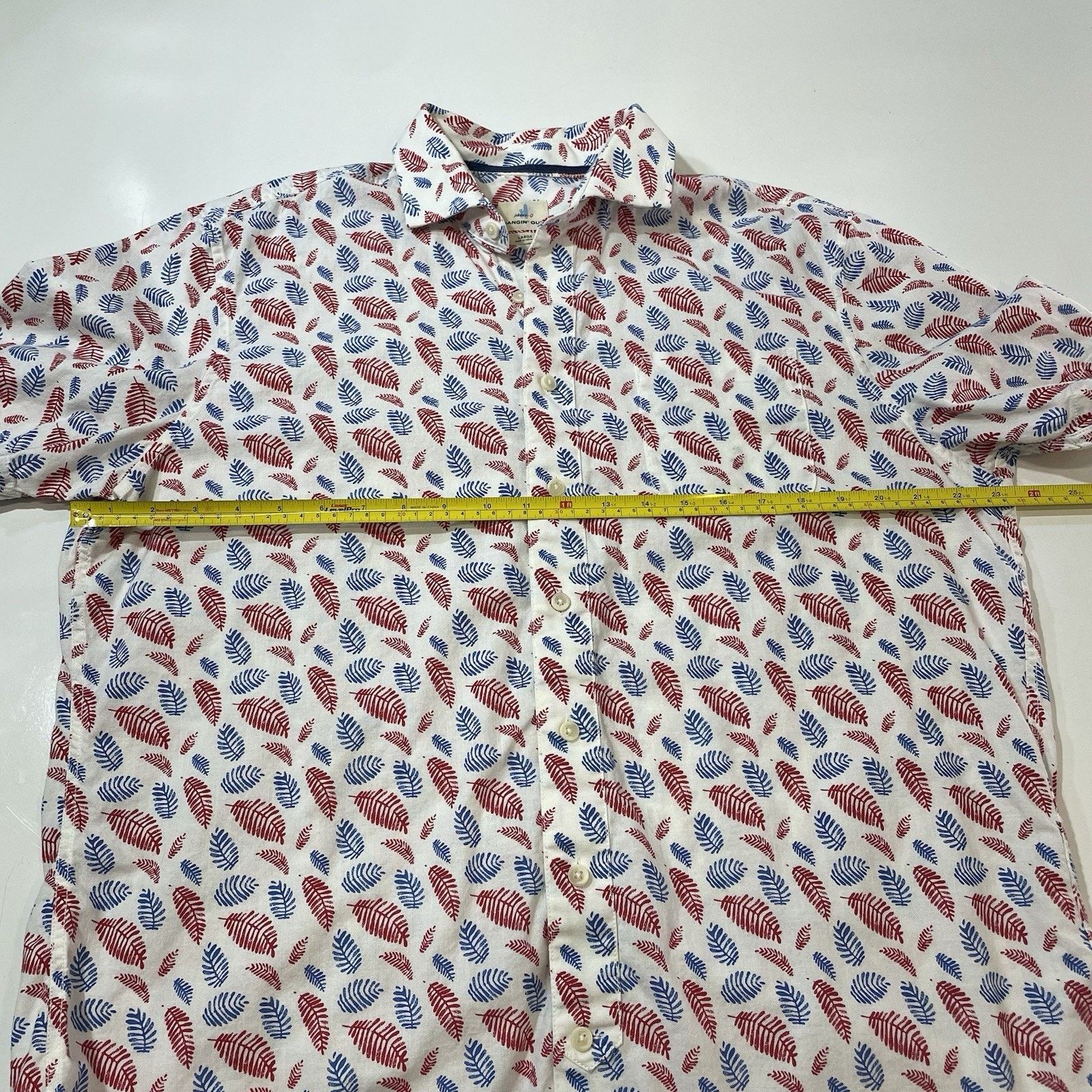 johnnie-O JOHNNIE-O OCEANO PRINTED POLO WHITE Large Leaf Print Size US L / EU 52-54 / 3 - 5 Thumbnail