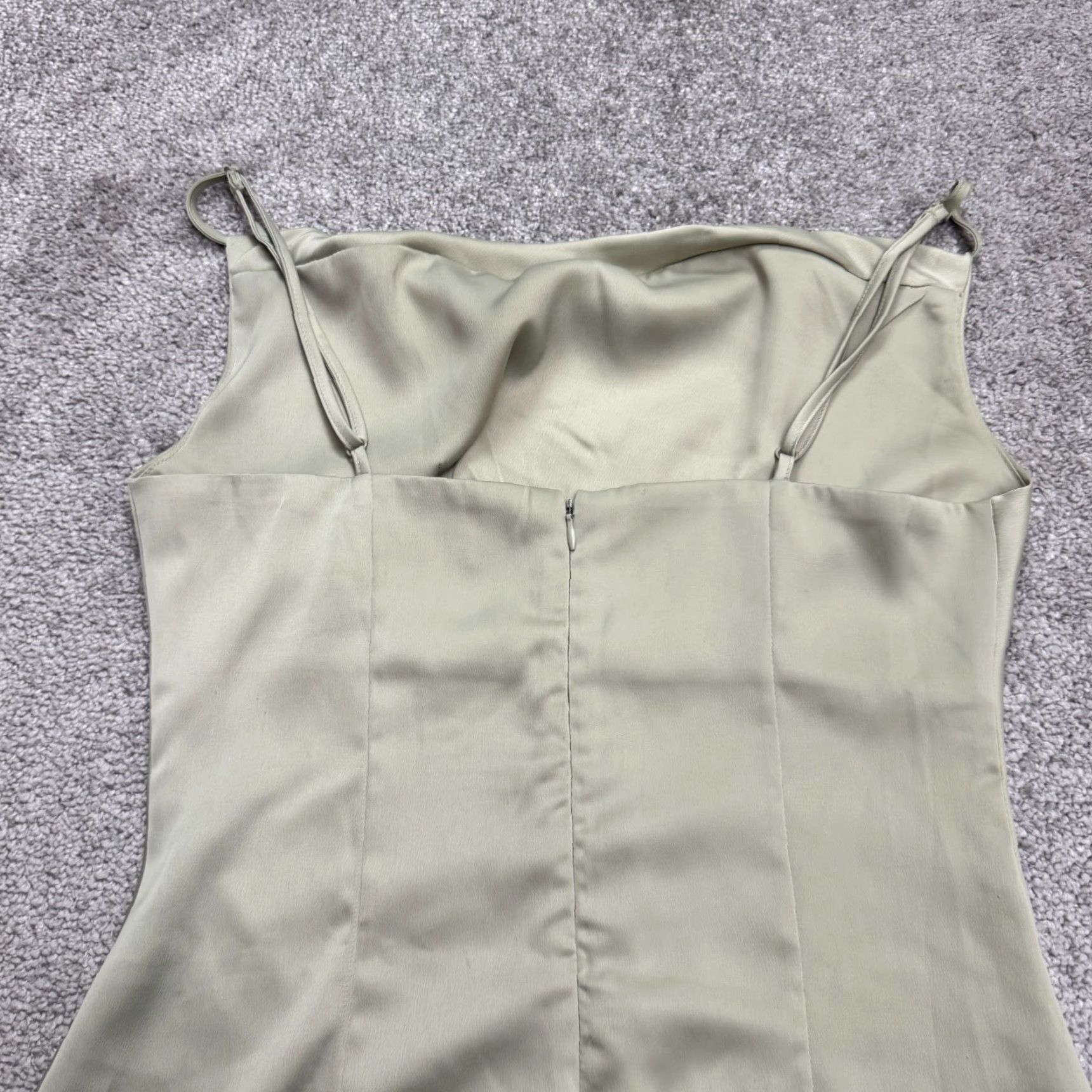 Urban Outfitters Urban Outfitters Dress Womens Medium Sage Green Satin Cowl Neck MiniSlip Tank Size M / US 6-8 / IT 42-44 - 3 Thumbnail