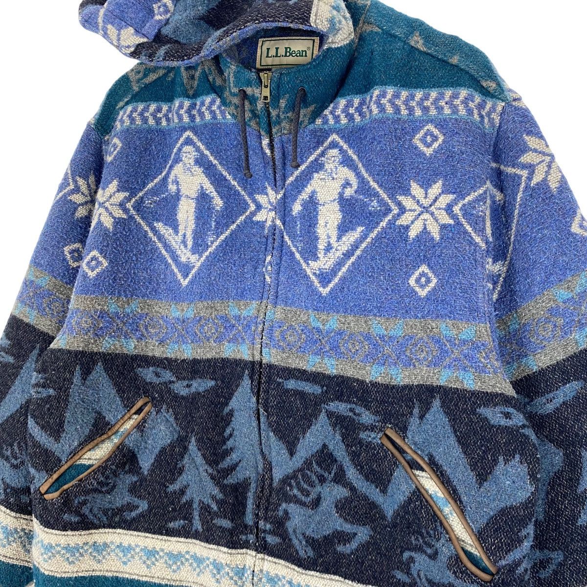 L.L. Bean × Vintage Vintage L.L Bean printed wool hoodie jacket Size US M / EU 48-50 / 2 - 9 Thumbnail