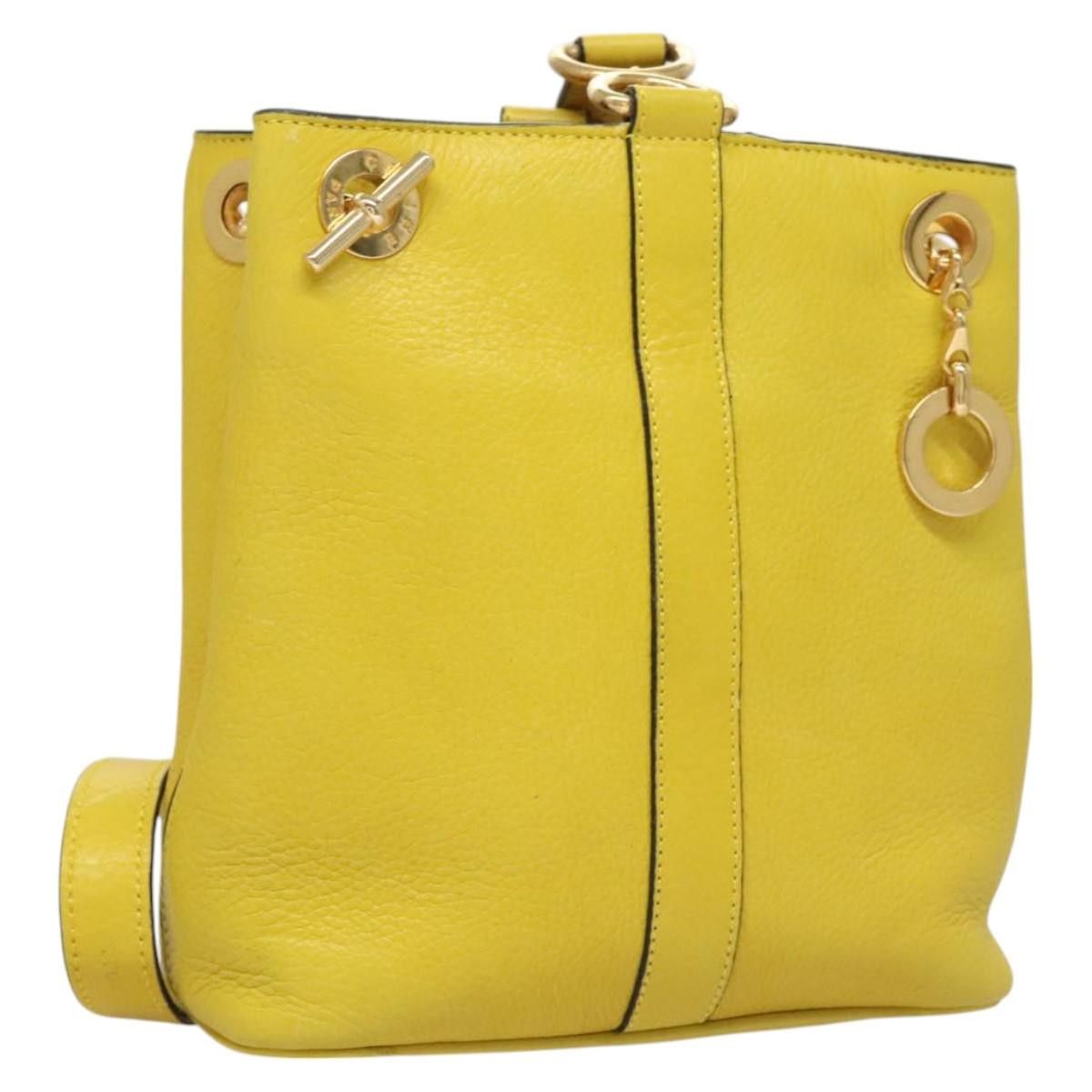 Celine CELINE Shoulder Bag Leather Yellow Gold Size ONE SIZE - 1 Thumbnail