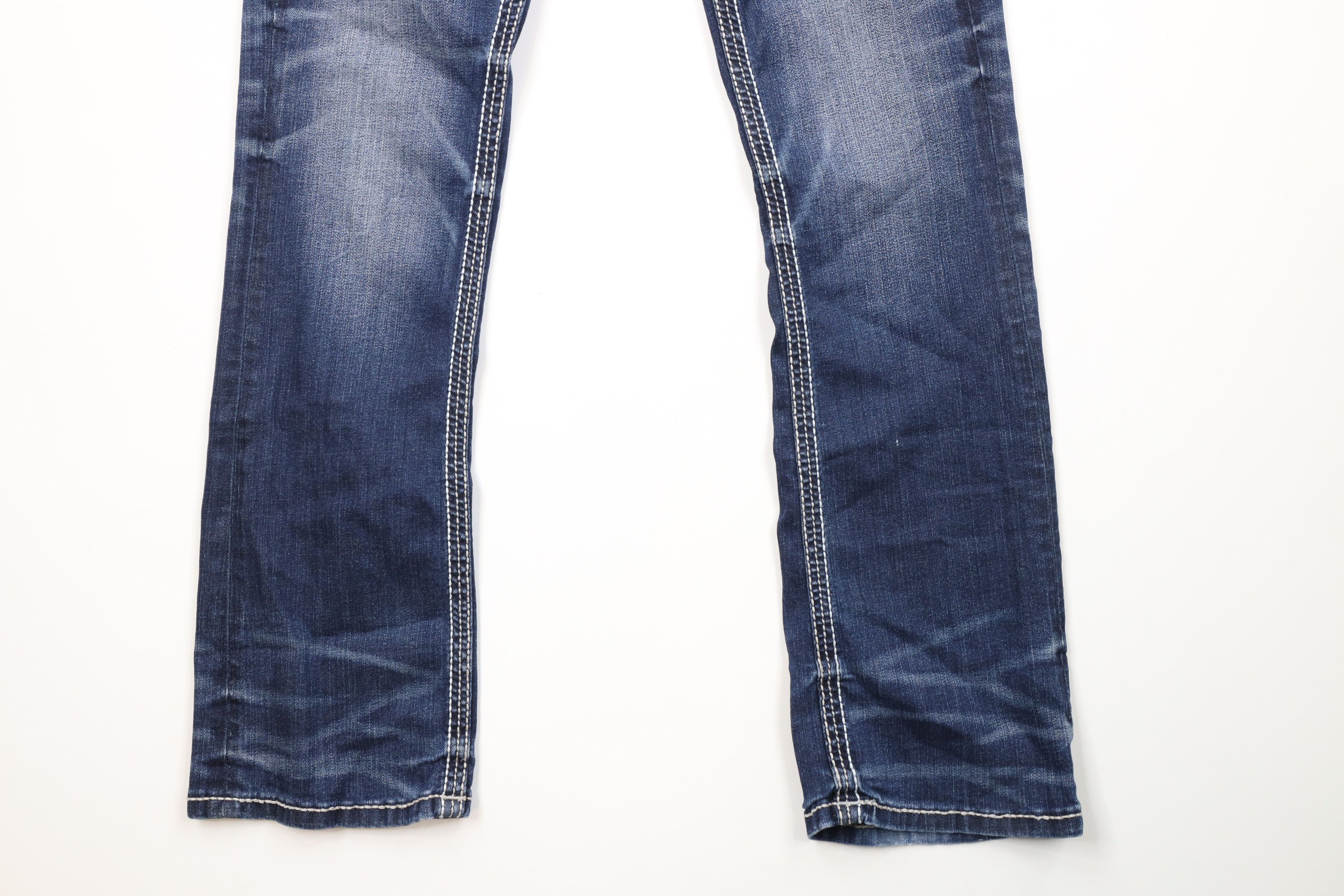 Vintage Buckle Black BKE Stitch Stretch Boot Leg Denim Jeans Blue Size 30" / US 8 / IT 44 - 4 Thumbnail