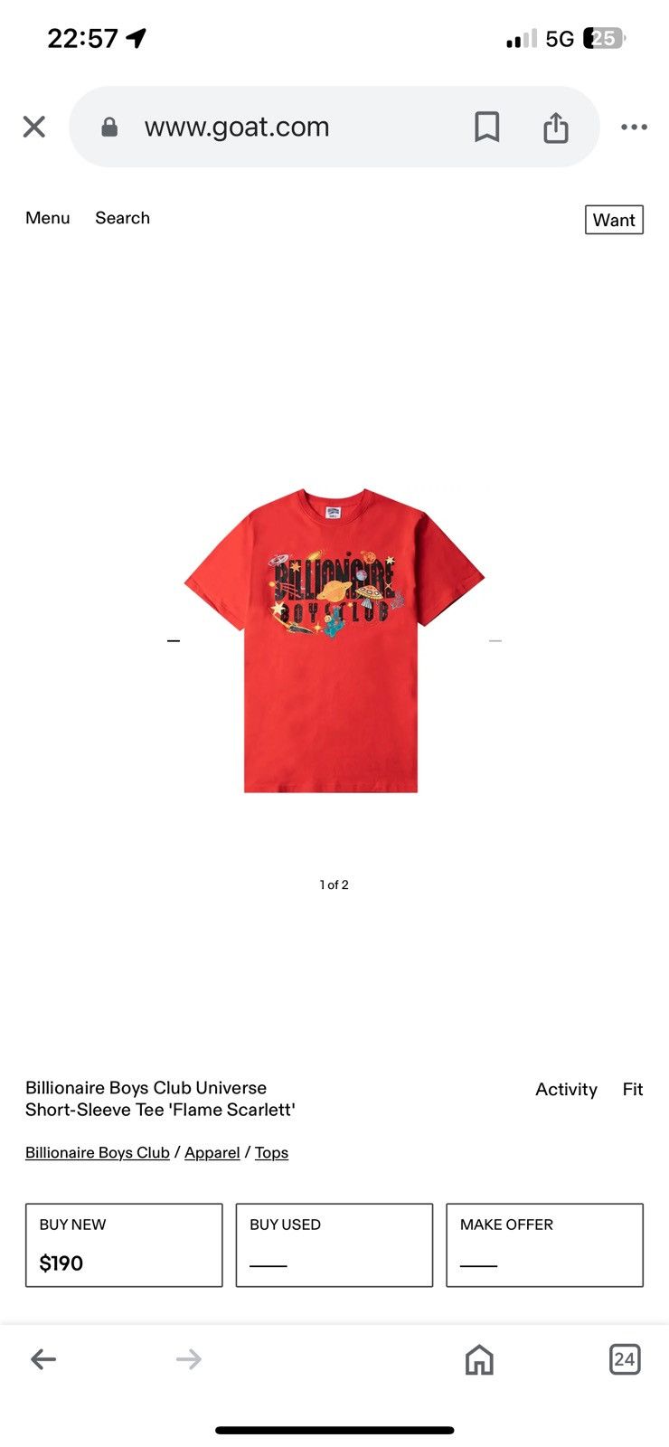 Billionaire Boys Club Universe T-Shirt by Billionaire Boys Club Size US L / EU 52-54 / 3 - 5 Thumbnail