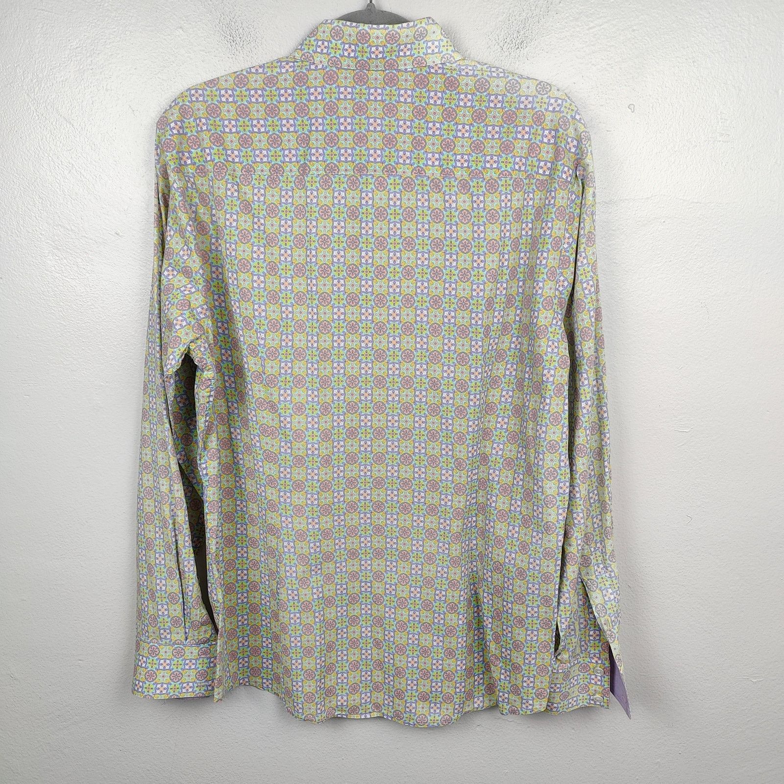 Mr Turk Mr Turk Button Up Shirt Mens Medium Medallion Print Green Size US M / EU 48-50 / 2 - 4 Thumbnail