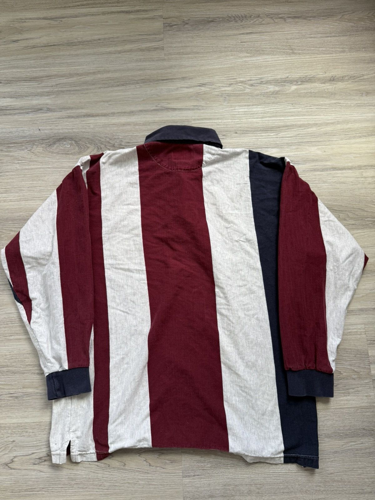 Chaps Ralph Lauren × Vintage Vintage Chaps Ralph Lauren Striped Polo Longsleeve Size US XL / EU 56 / 4 - 2 Thumbnail