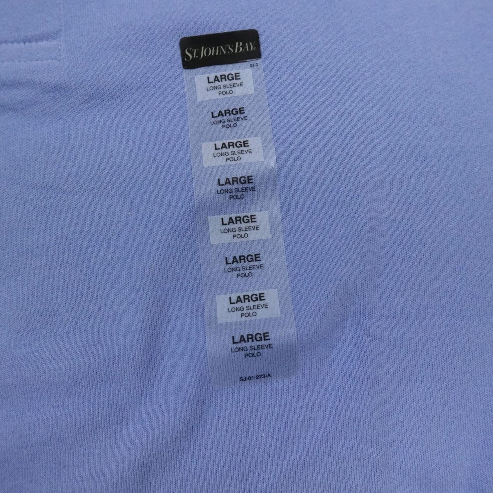 Vintage St. John's Bay Polo Shirt Mens L Blue Sueded Jersey Long Sleeve Golf Preppy Shirt Size US L / EU 52-54 / 3 - 4 Thumbnail