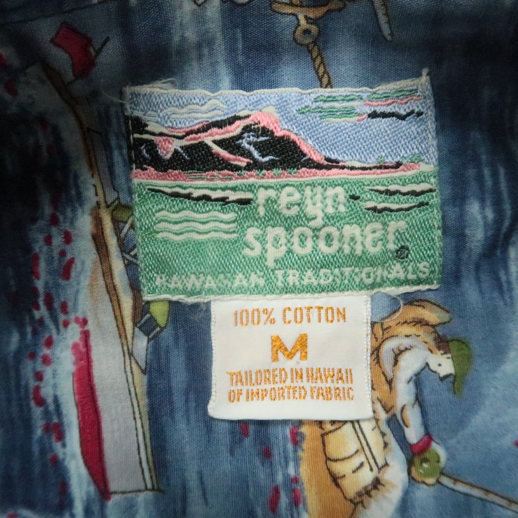 Reyn Spooner VINTAGE Reyn Spooner Shirt Mens M Blue Graphic Print Short Sleeve Button-Up Collared Casual Theme Marlin 90s Mens Size US M / EU 48-50 / 2 - 3 Thumbnail