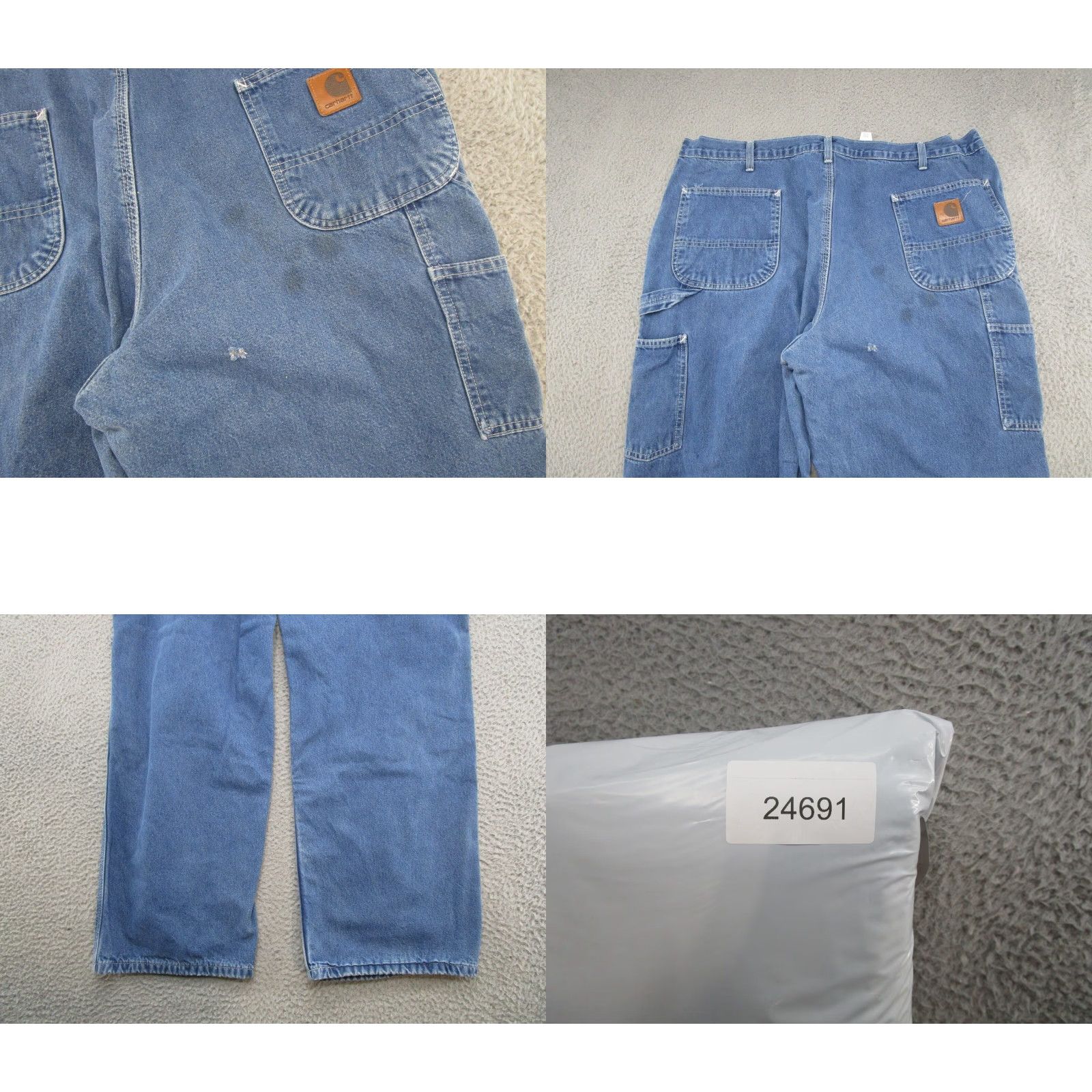 Carhartt VINTAGE Carhartt Jeans Mens Flannel Lined Blue Denim Carpenter Size 42x32 B14DST Worn Size US 42 / EU 58 - 9 Thumbnail