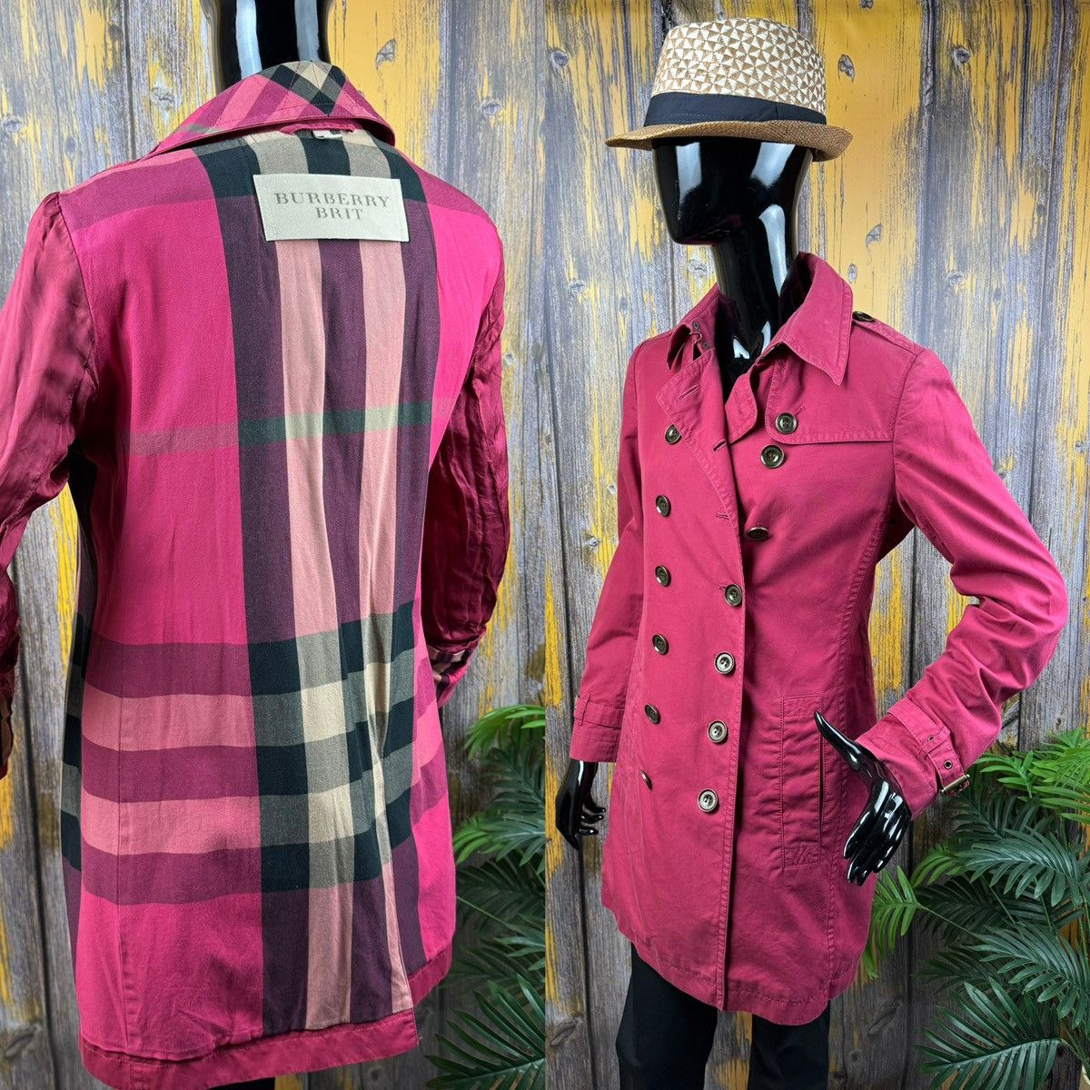 Burberry Burberry Brit Trench Vintage coat with checkered lining Size M / US 6-8 / IT 42-44 - 22 Thumbnail