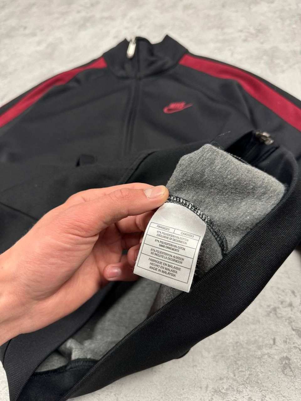 Nike Vintage Nike Y2k Black/Red Track Zip Sweatshirt Size US M / EU 48-50 / 2 - 12 Thumbnail