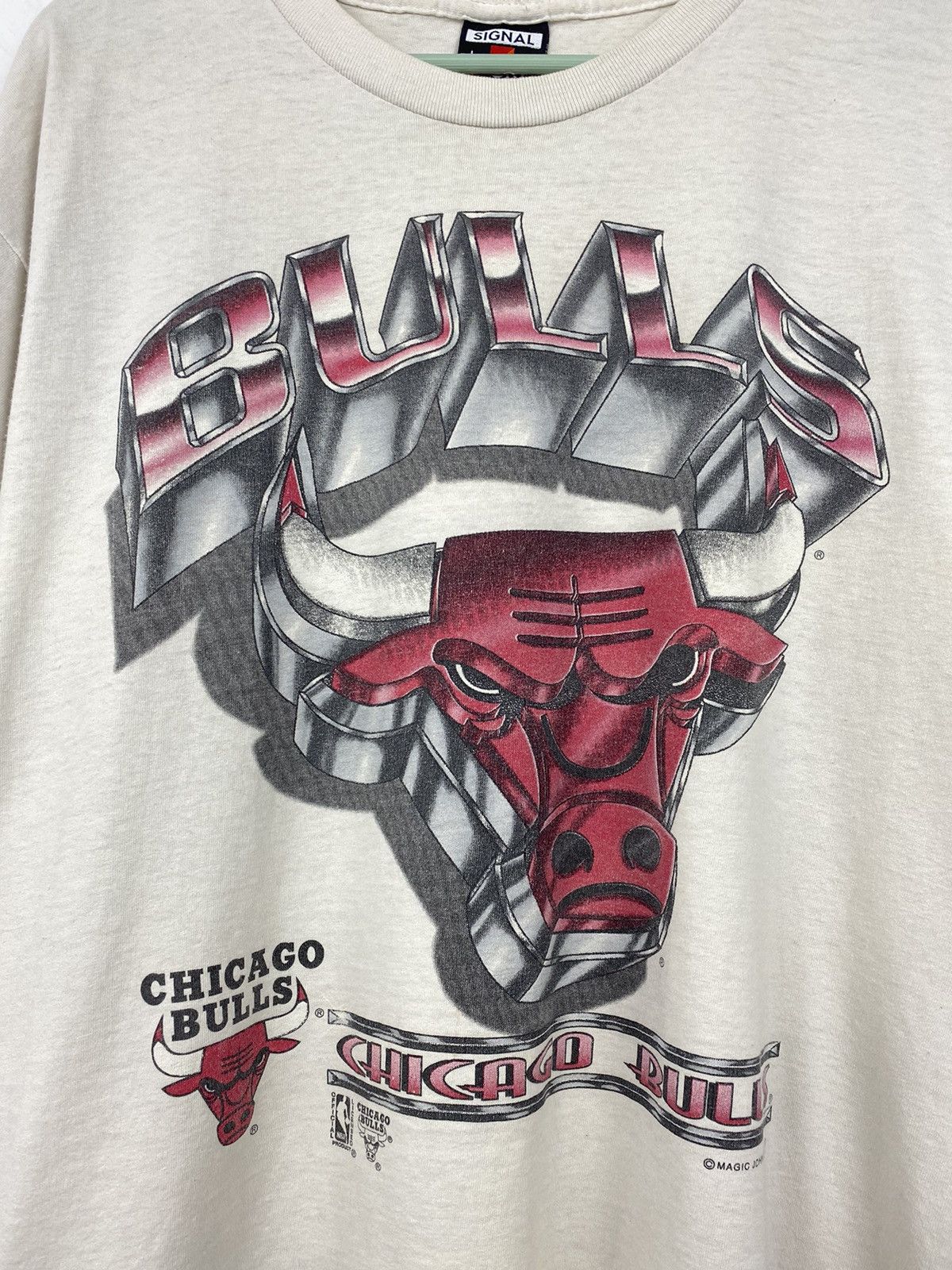 NBA Vintage Chicago Bulls T Shirt Magic Johnson Tee Lakers Suns Size US L / EU 52-54 / 3 - 2 Thumbnail
