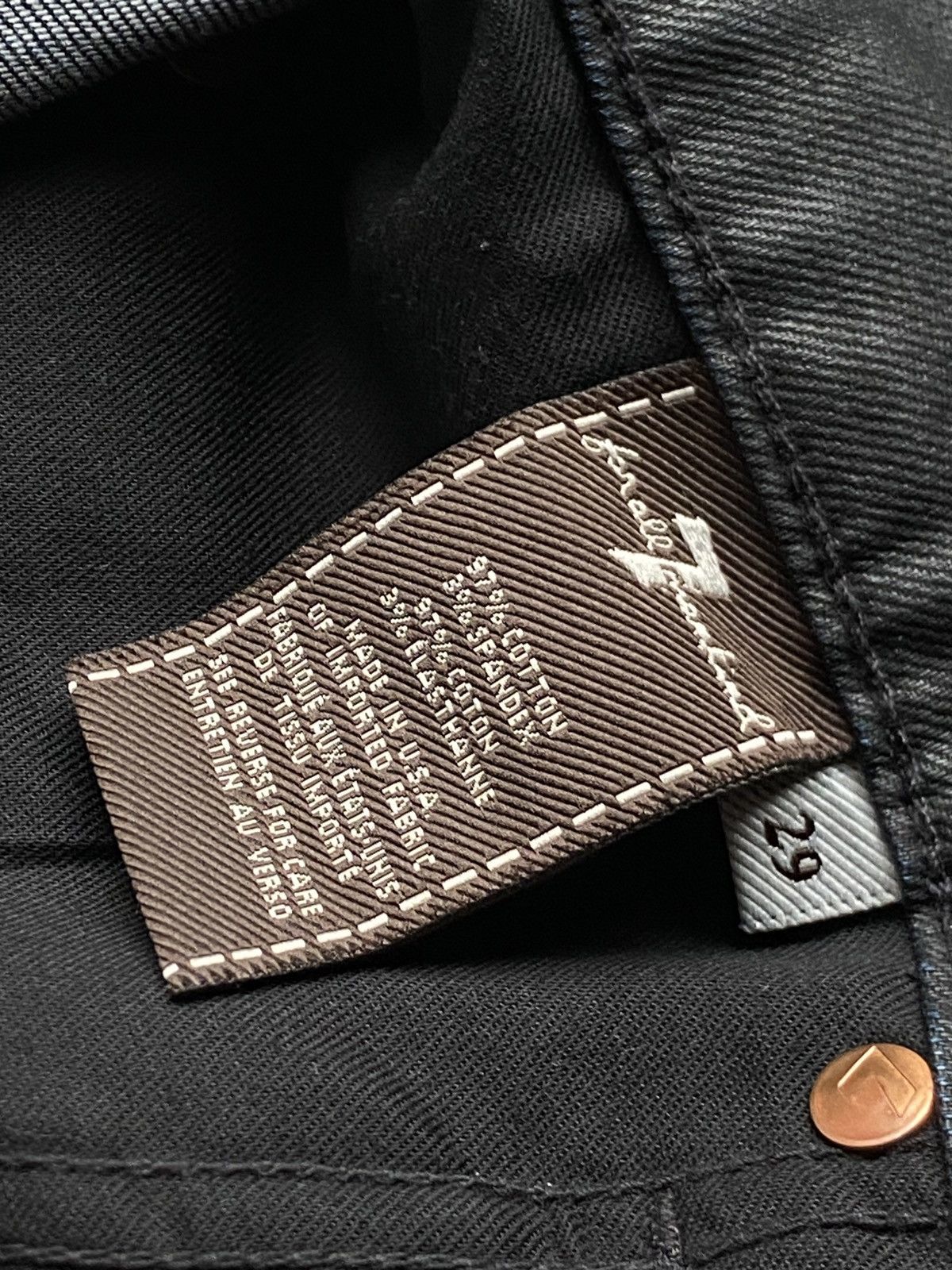 WAXED STUDDED SKULL 7 FOR ALL MANKIND DENIM