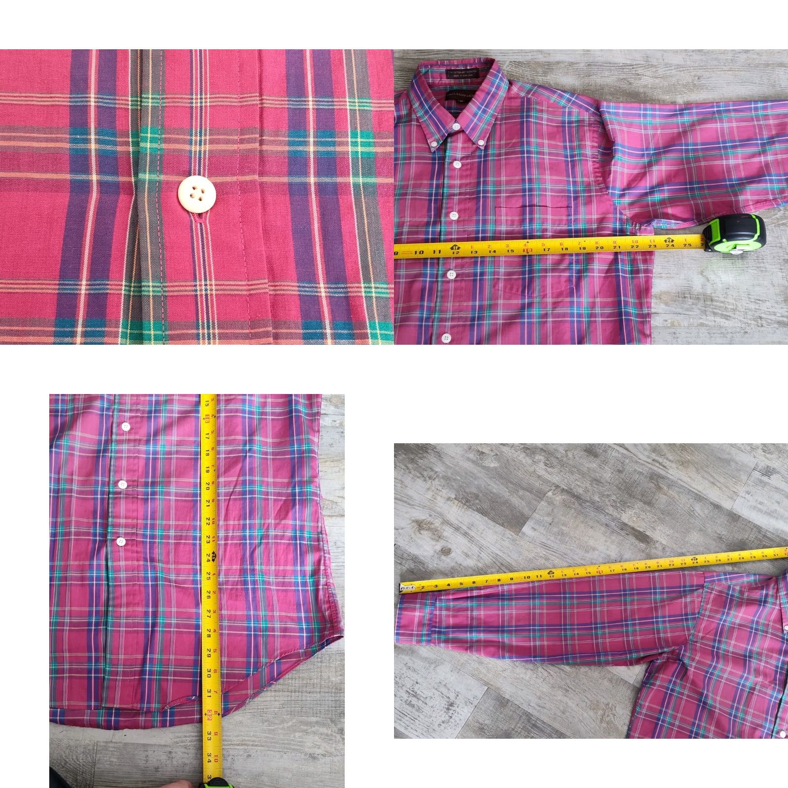 Chaps Vintage CHAPS Ralph Lauren plain Button Down Long Sleeve Shirt Men's Size M Size US M / EU 48-50 / 2 - 8 Thumbnail