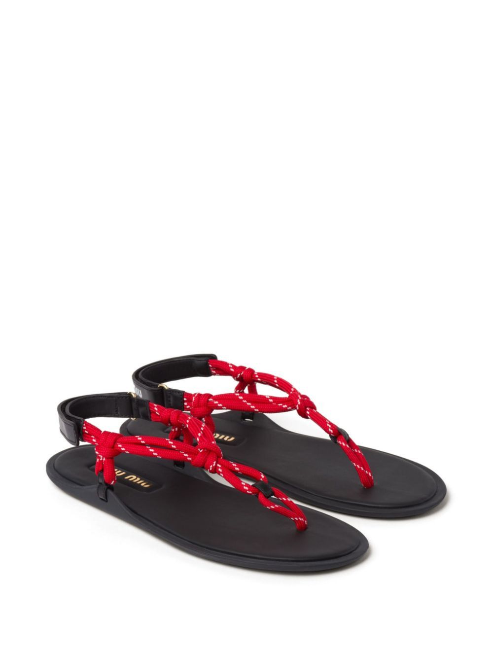 Miu Miu Miu Miu Thong Cord Strap Sandals Size US 7 / IT 37 - 1 Thumbnail