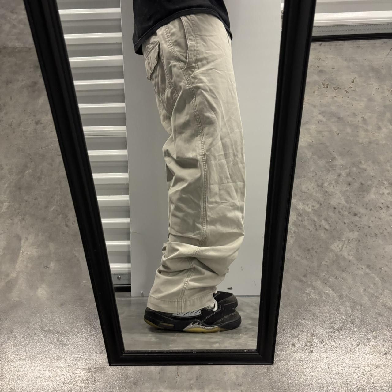 Japanese Brand × Vintage Crazy Vintage Y2K/2000s Baggy White Cream Skater Workwear Casual Pants! Size US 36 / EU 52 - 2 Thumbnail