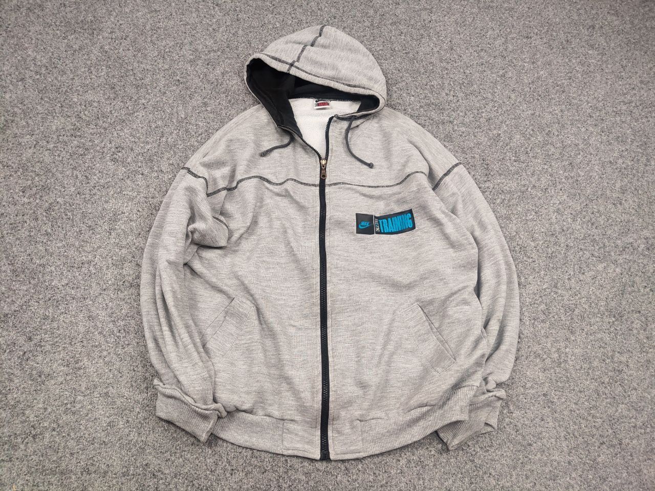 Nike Vintage 90's Nike cross training Logo Zip up Gray Hoodie Size US L / EU 52-54 / 3 - 2 Thumbnail