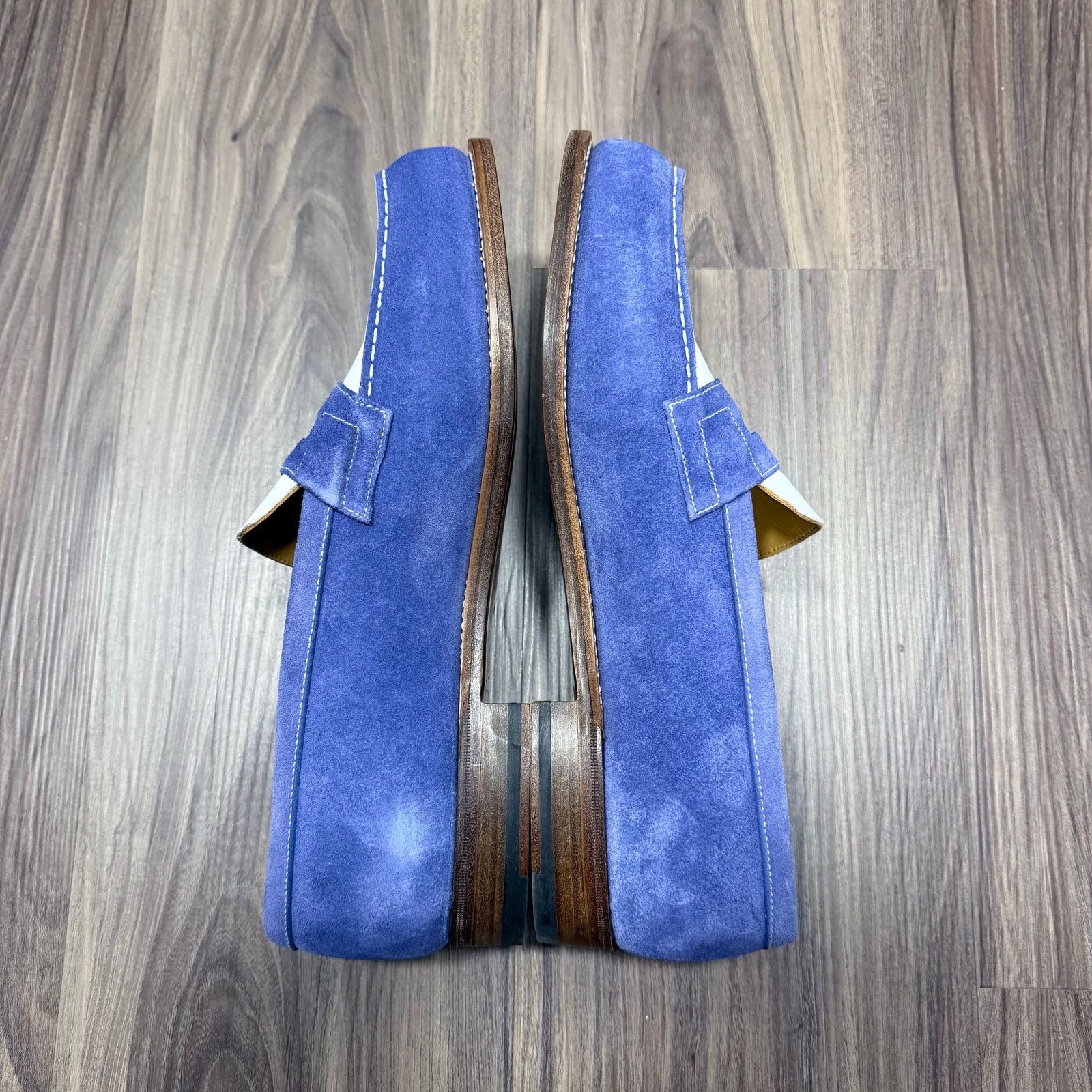 J.M. Weston JM Weston 180 Blue & White Penny Loafers Size 9.5US / 8.5UK Size US 9.5 / EU 42-43 - 5 Thumbnail