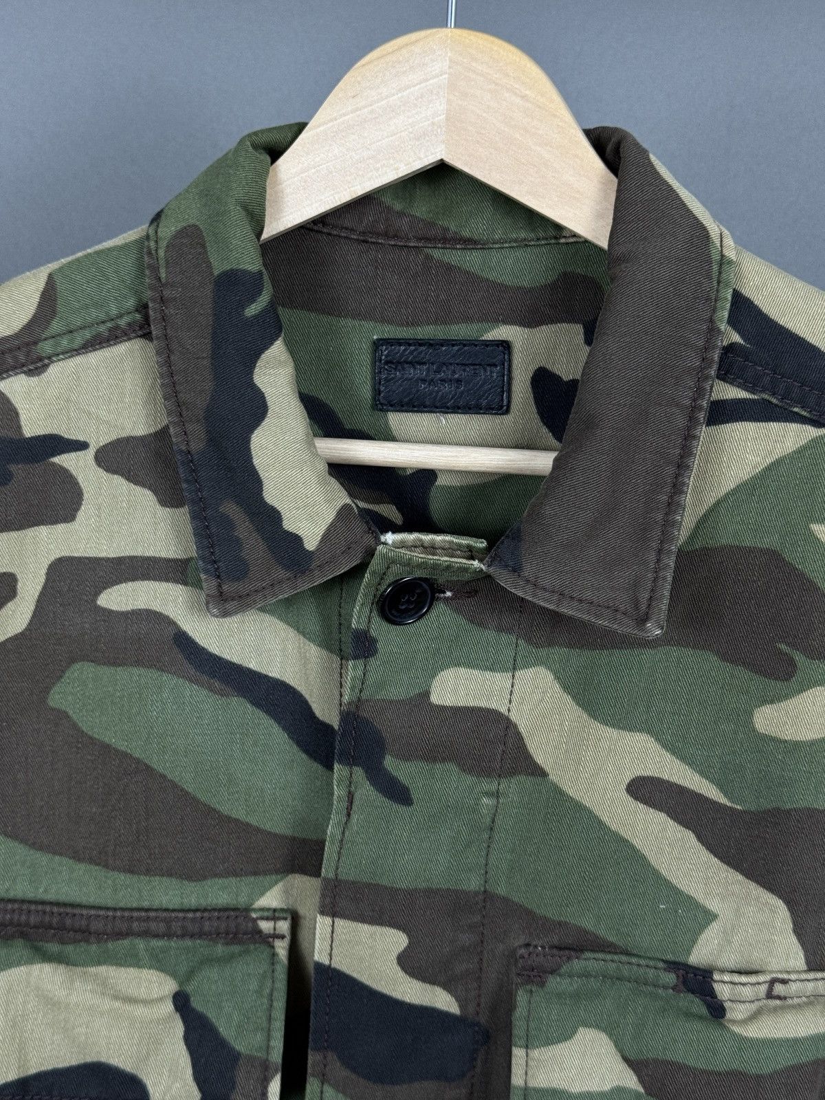 Saint Laurent Paris Saint Laurent Paris Multi Pocket Military Camo Jacket Size US S / EU 44-46 / 1 - 4 Thumbnail
