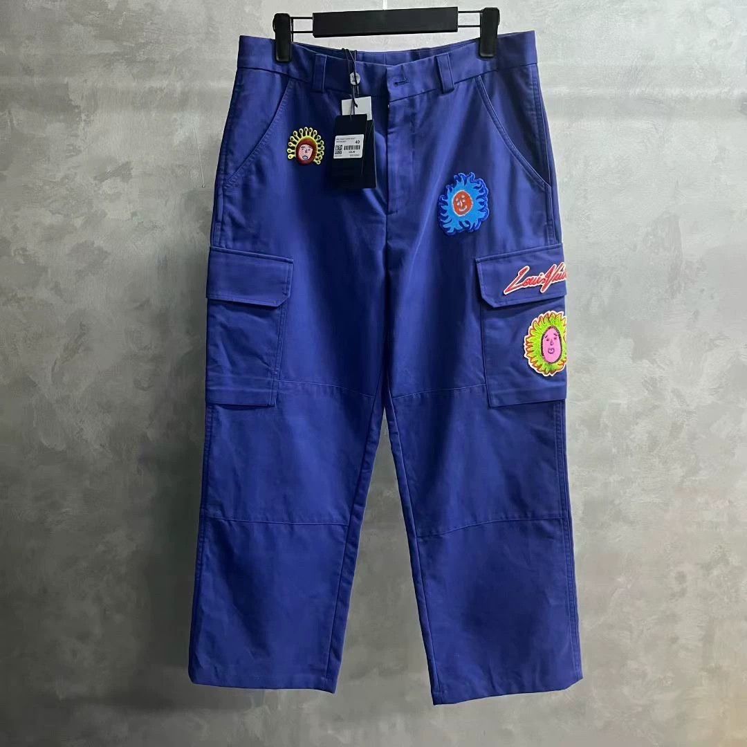Louis Vuitton louis vuitton blue embroidered work pants Size US 40 / EU 56 - 1 Thumbnail