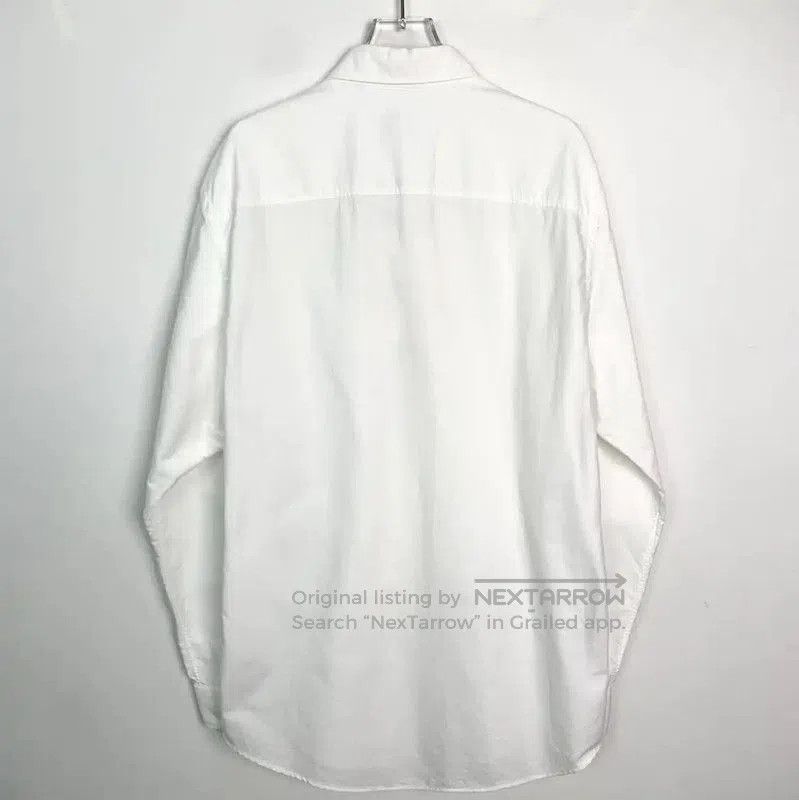 Burberry Burberry White Cotton Women's Shirt with Stripe. Size L / US 10 / IT 46 - 2 Thumbnail