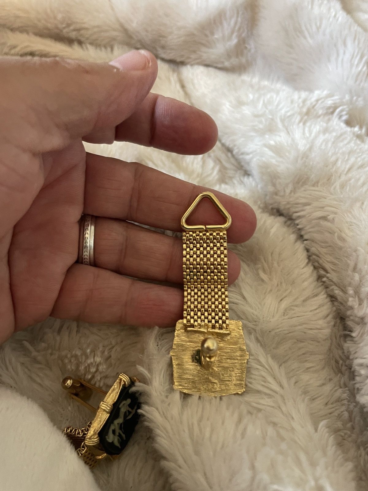 Vintage VTG Swank Diana Huntress Gold tone mesh cufflinks Size ONE SIZE - 6 Thumbnail