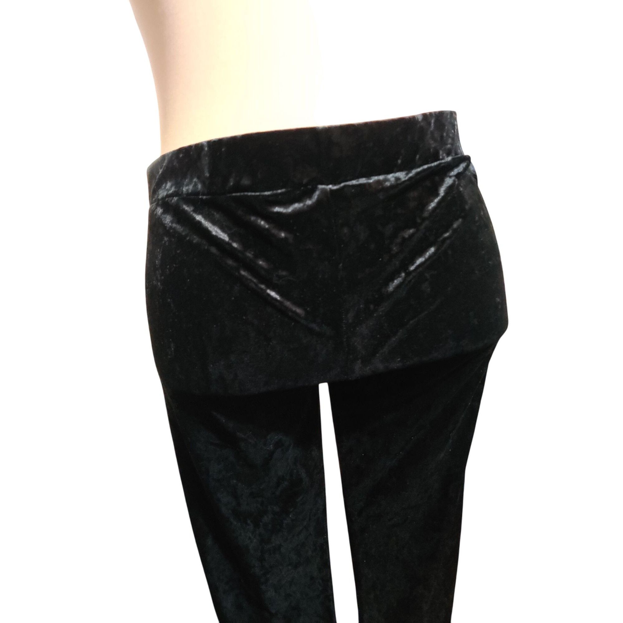 H&M H&M Divided L Womens Pants Black Crushed Velvet Slim Leg Str Size 36" / US 14 / IT 50 - 6 Thumbnail