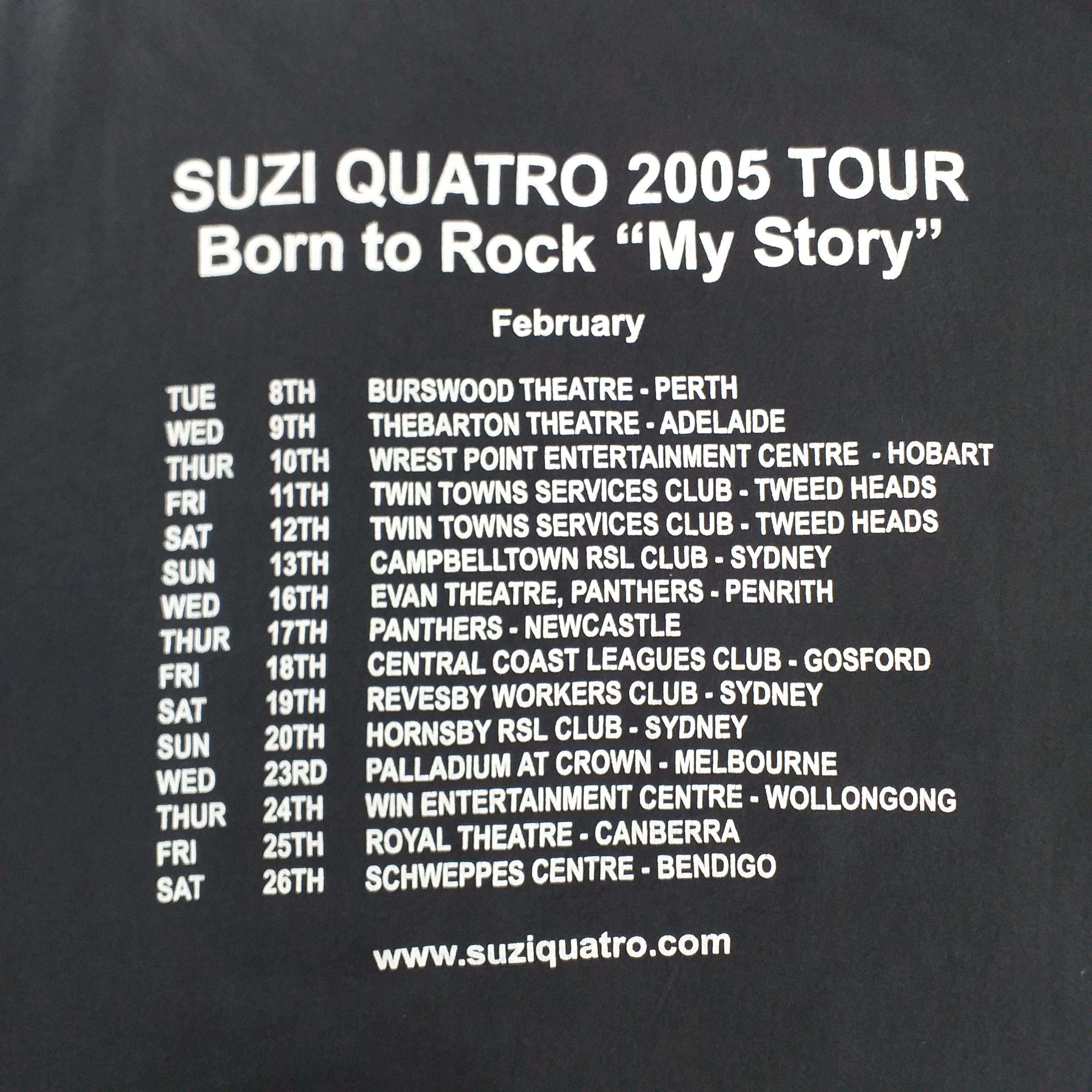 Band Tees Vintage Suzy Quatro 2005 Tour Tee -E022 Size US XL / EU 56 / 4 - 5 Thumbnail