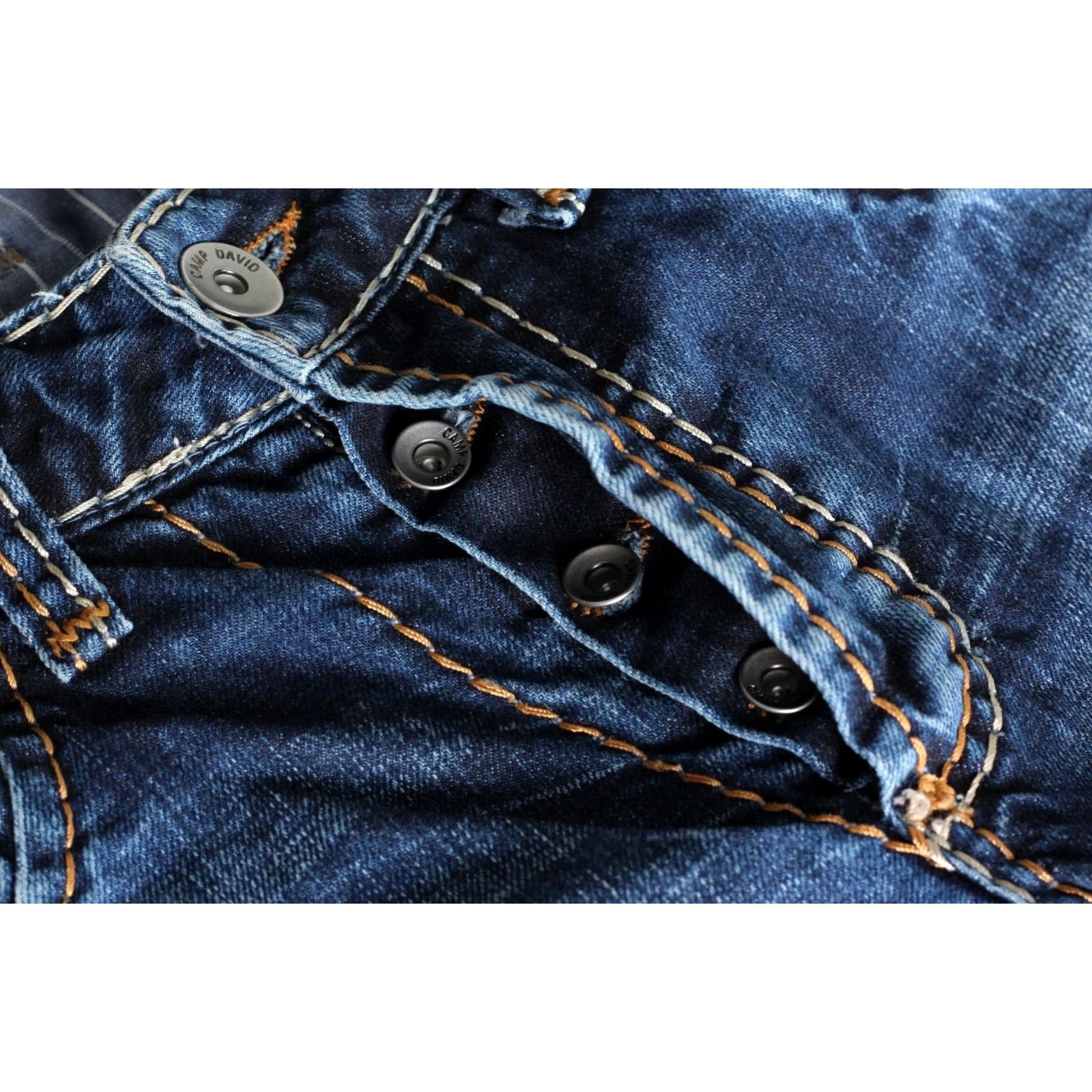 Vintage CAMP DAVID Jeans Men 32/34 Regular Straight DZ5845 Blue 5-Pocket Denim Mid Rise Cotton Jeans Size US 32 / EU 48 - 4 Thumbnail